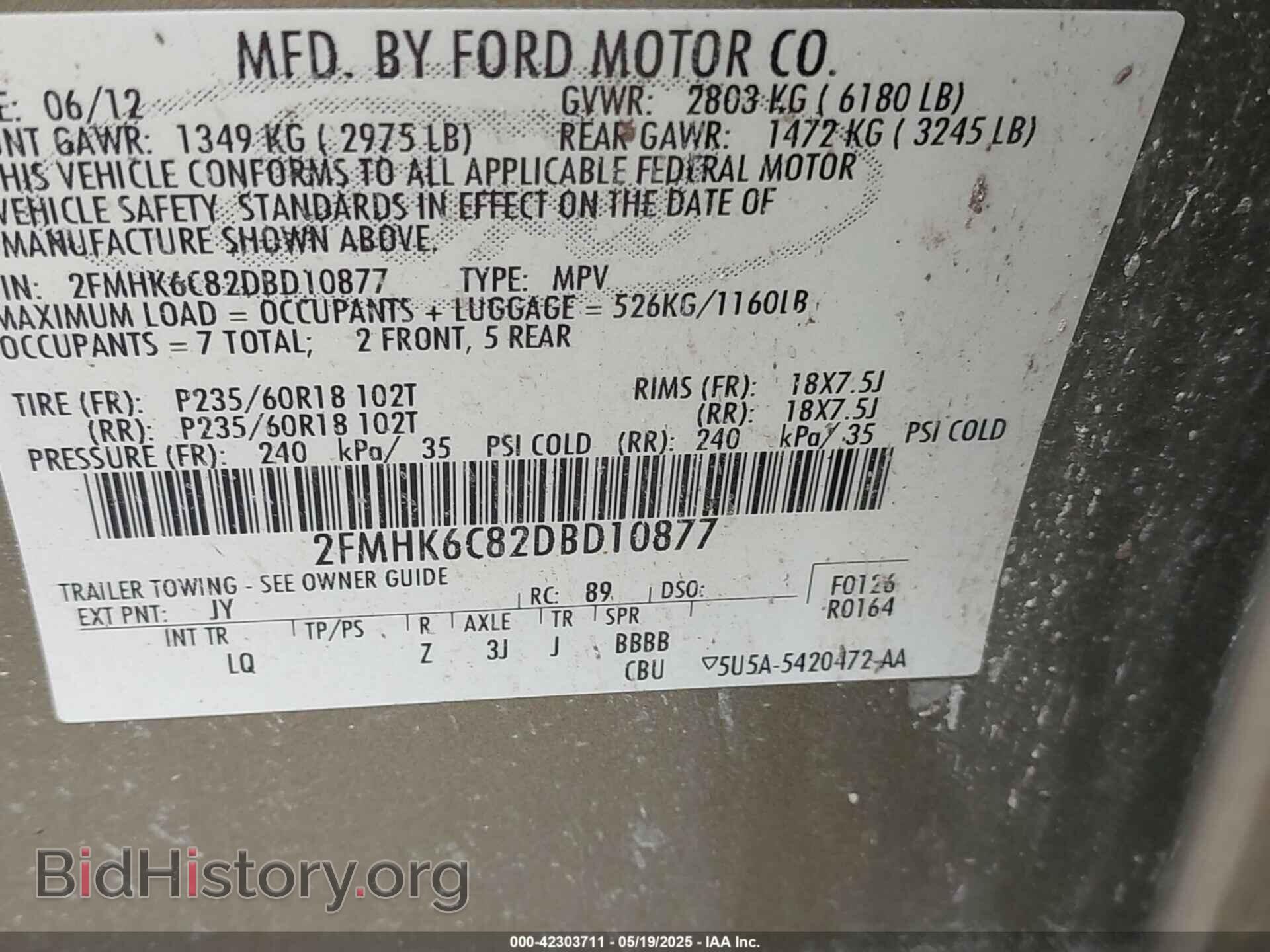 2013 FORD FLEX - VIN: 2FMHK6C82DBD10877 - Photo 9