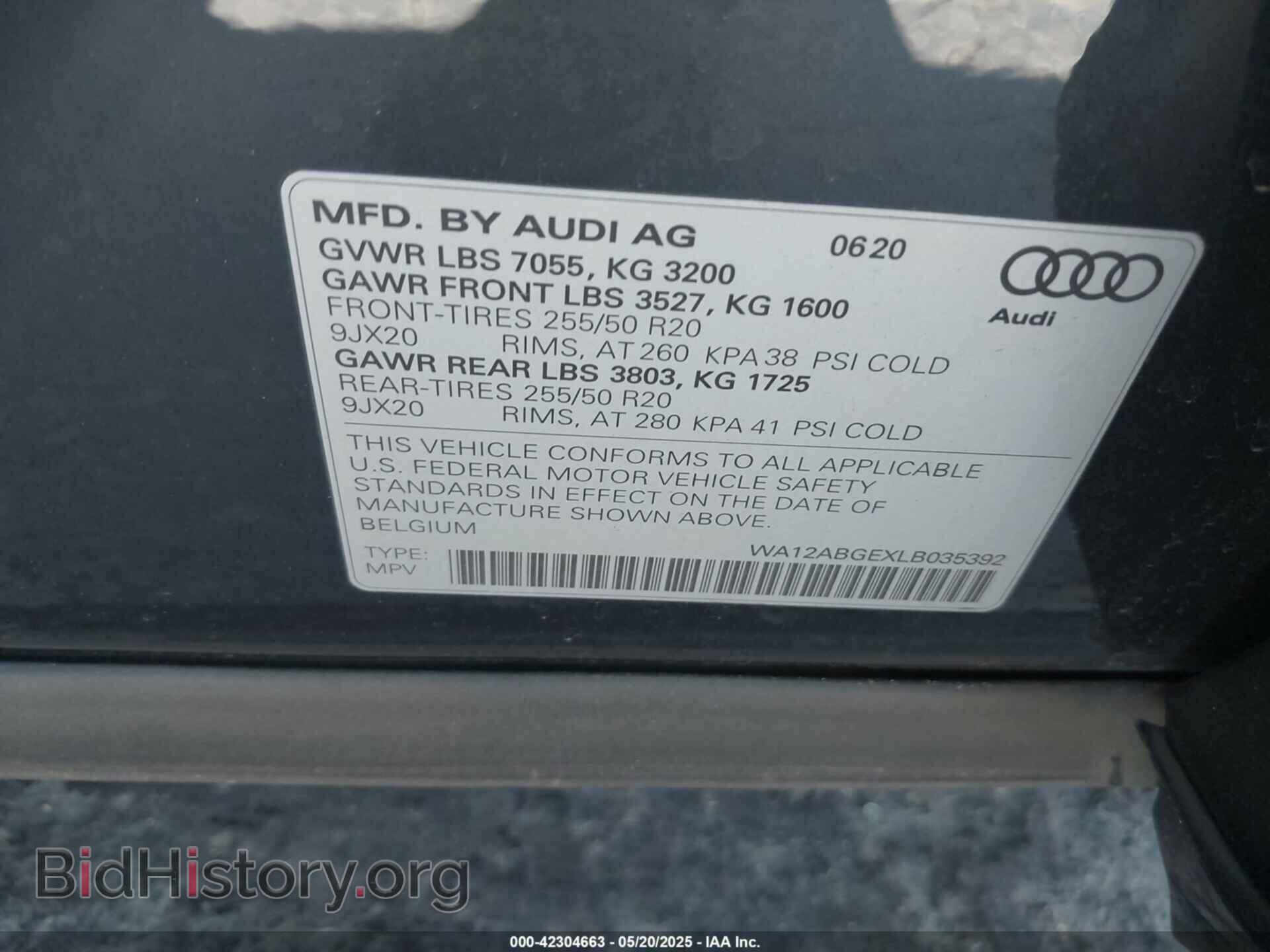 2020 AUDI E-TRON - VIN: WA12ABGEXLB035392 - Photo 9
