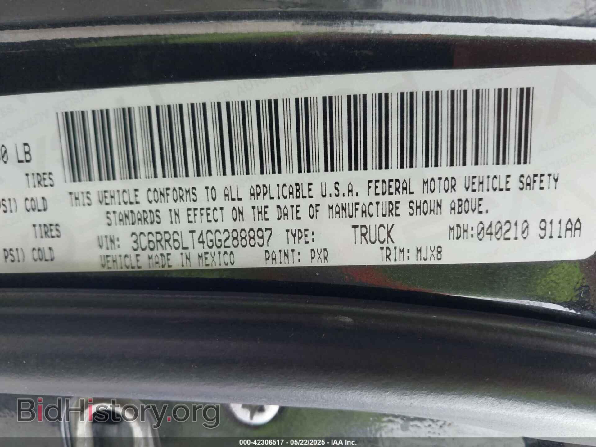 2016 RAM 1500 - VIN: 3C6RR6LT4GG288897 - Фото 9