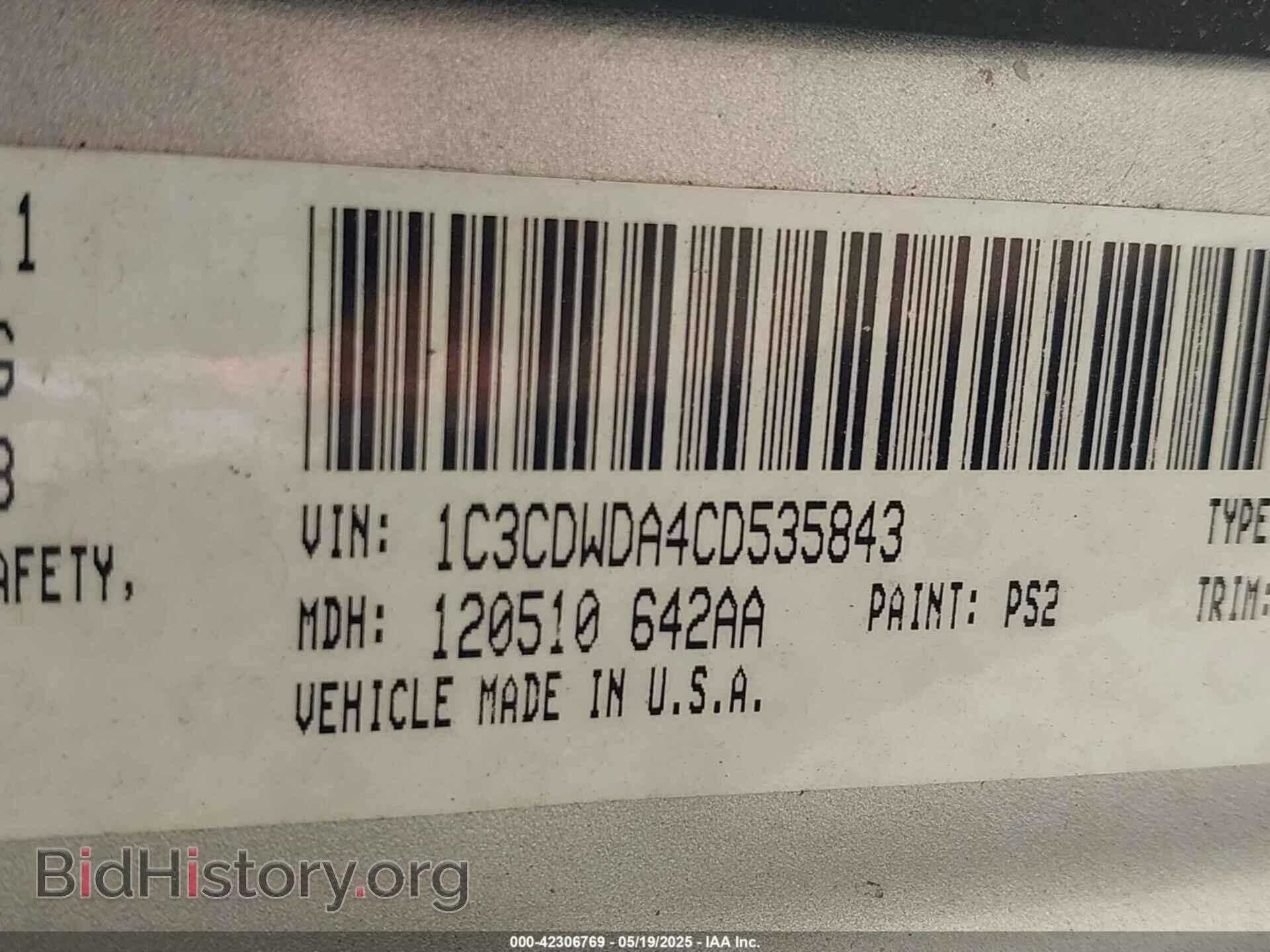 2012 DODGE CALIBER - VIN: 1C3CDWDA4CD535843 - Photo 9