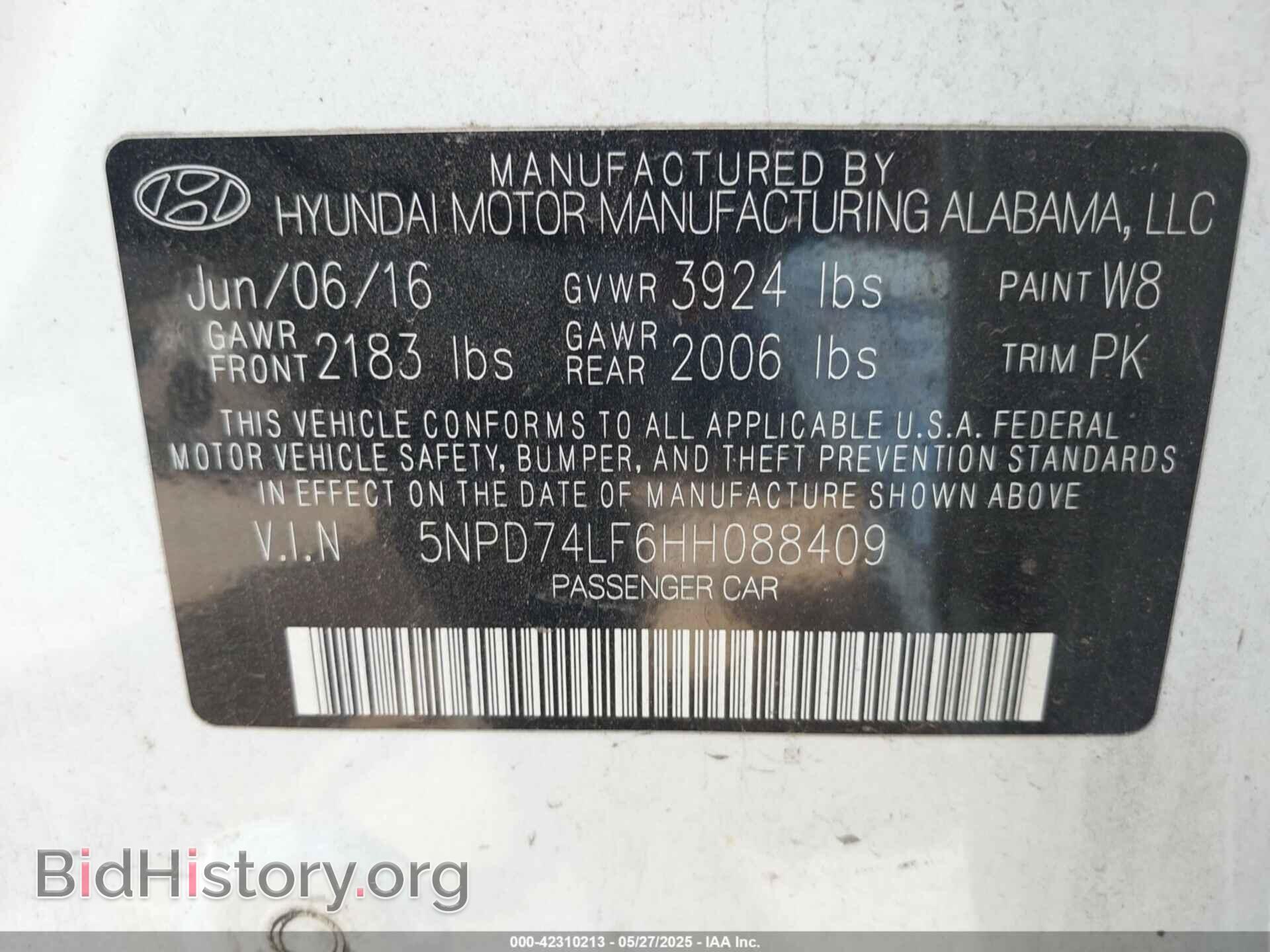 2017 HYUNDAI ELANTRA - VIN: 5NPD74LF6HH088409 - Photo 9