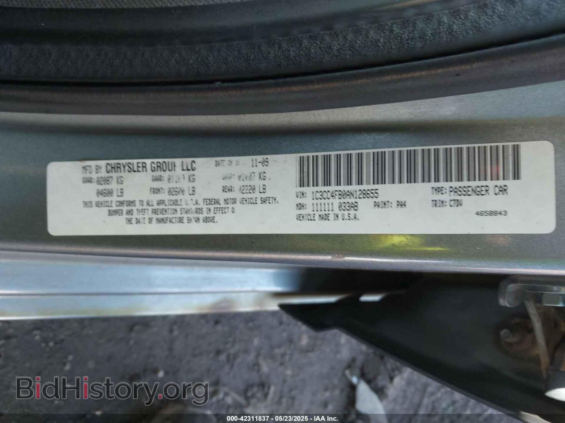 2010 CHRYSLER SEBRING - VIN: 1C3CC4FB0AN128655 - Фото 9