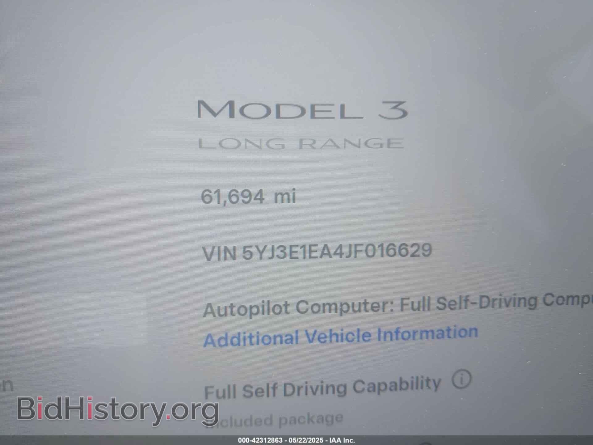2018 TESLA MODEL 3 - VIN: 5YJ3E1EA4JF016629 - Photo 15