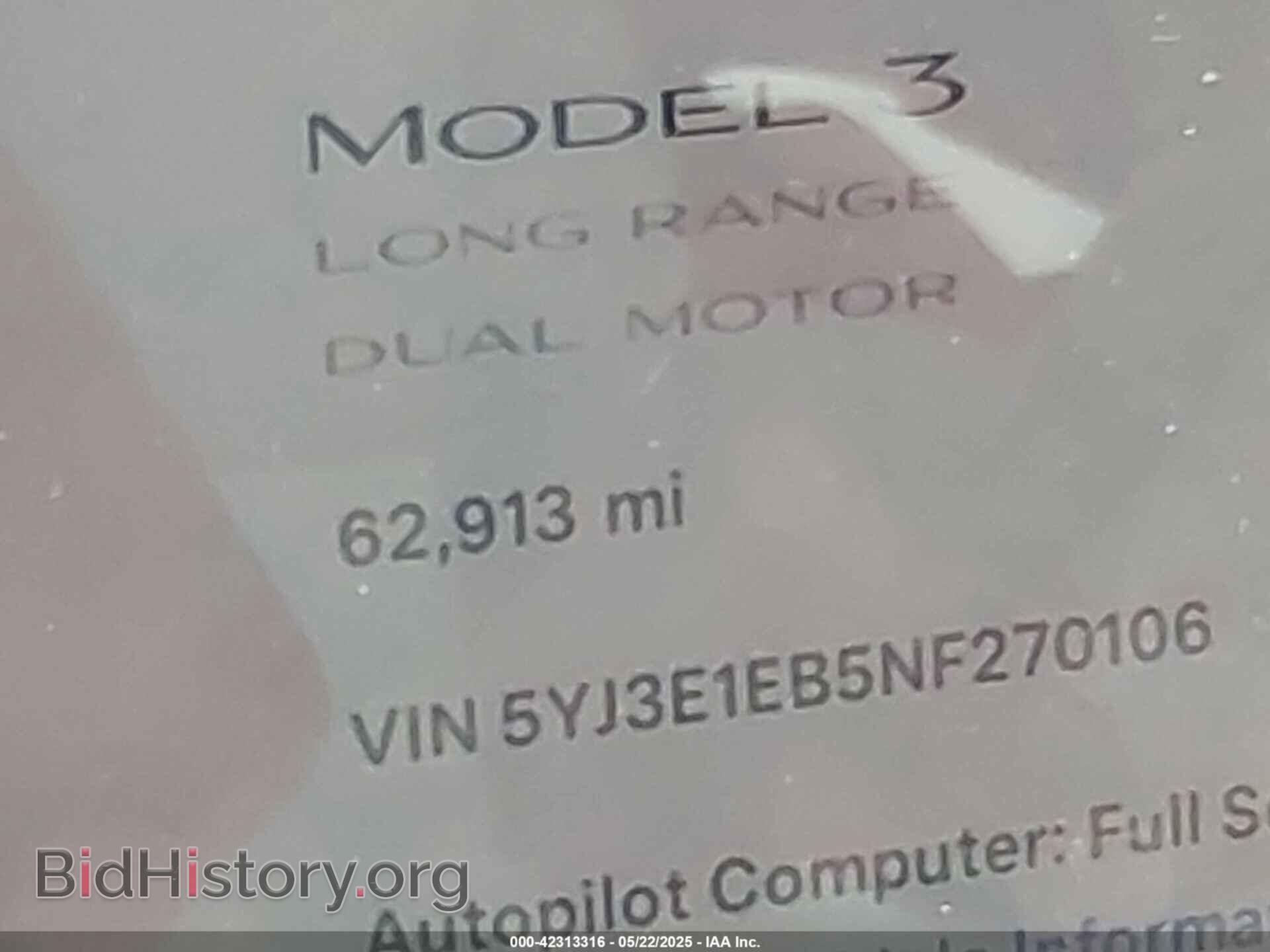 2022 TESLA MODEL 3 - VIN: 5YJ3E1EB5NF270106 - Фото 14