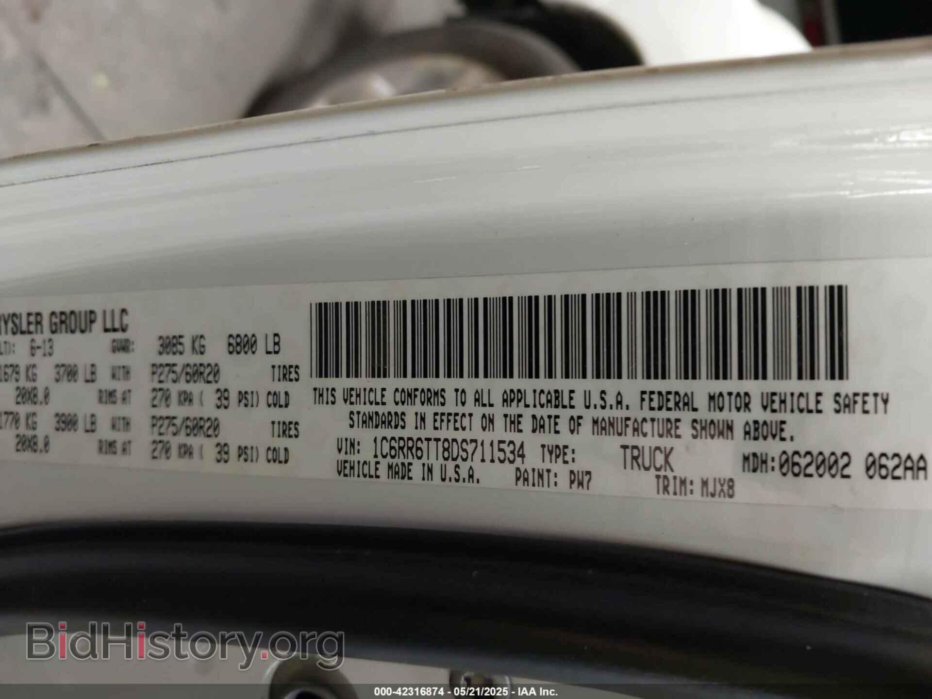 2013 RAM 1500 - VIN: 1C6RR6TT8DS711534 - Фото 9