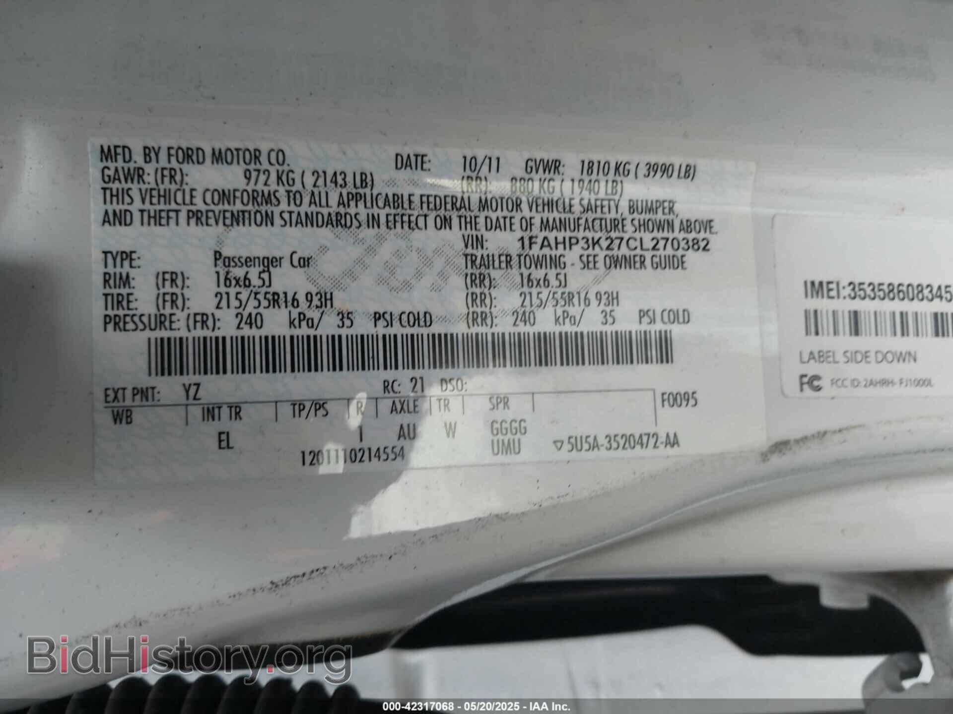 2012 FORD FOCUS - VIN: 1FAHP3K27CL270382 - Photo 9