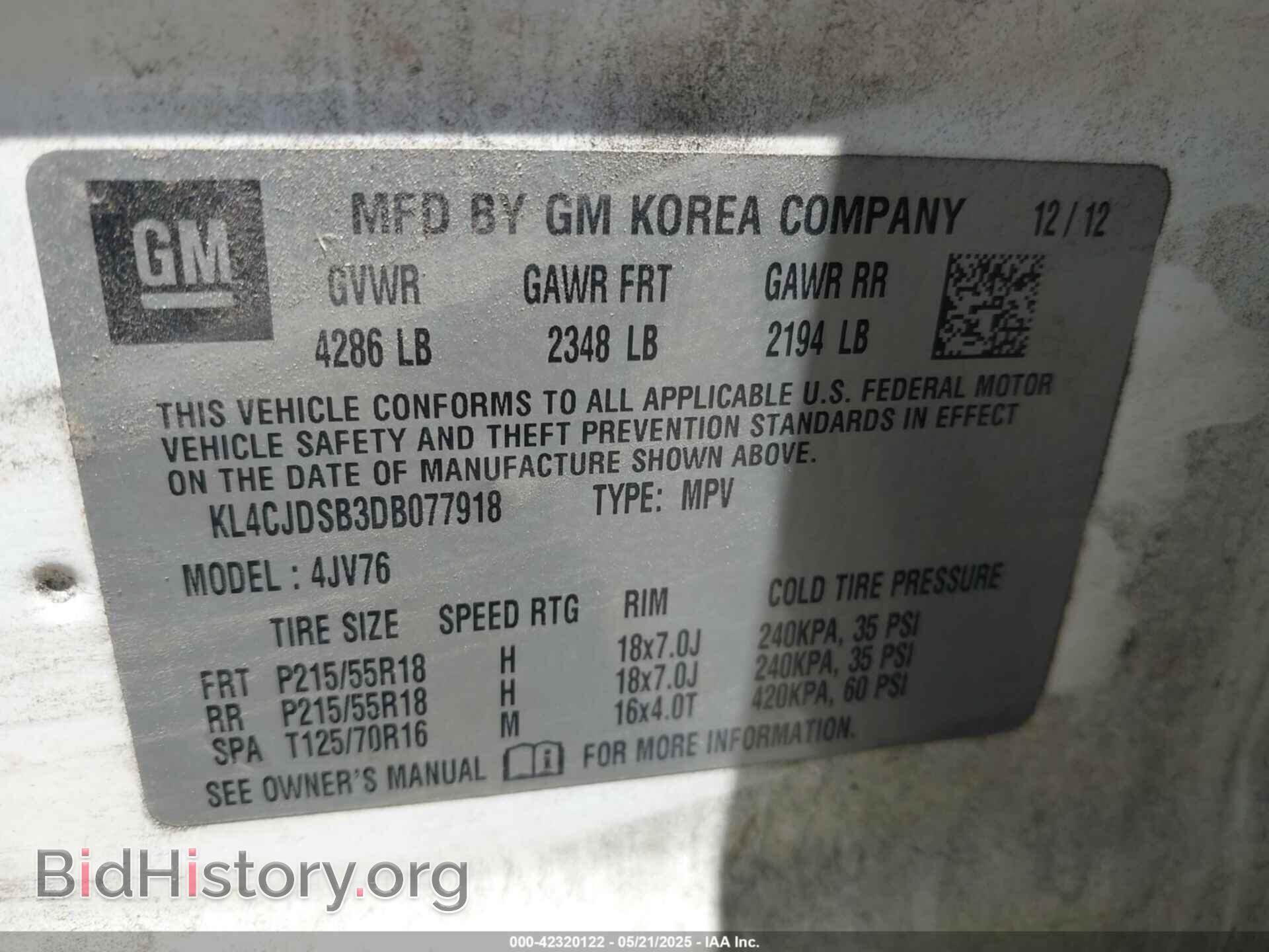 2013 BUICK ENCORE - VIN: KL4CJDSB3DB077918 - Photo 9