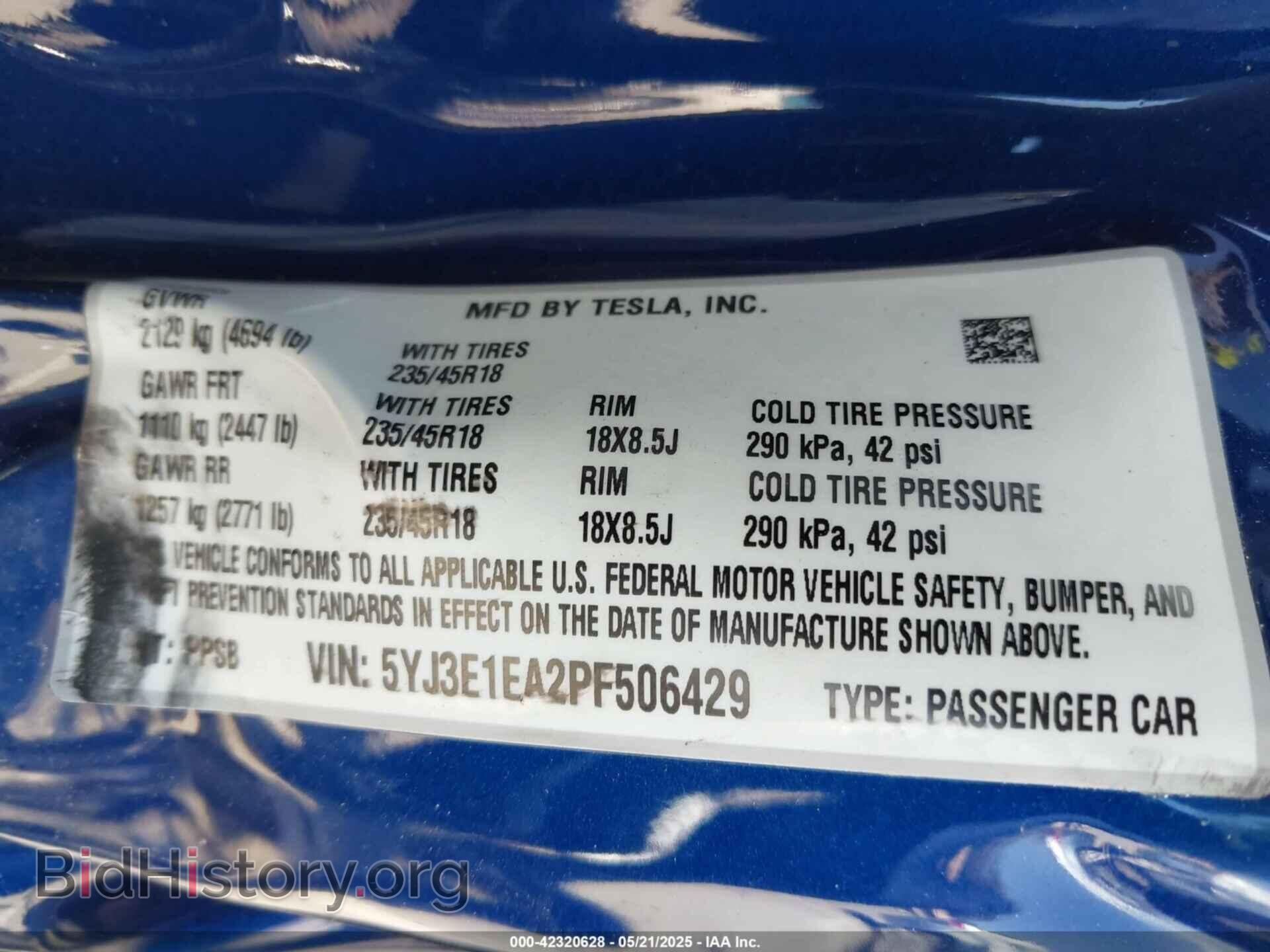 2023 TESLA MODEL 3 - VIN: 5YJ3E1EA2PF506429 - Фото 9
