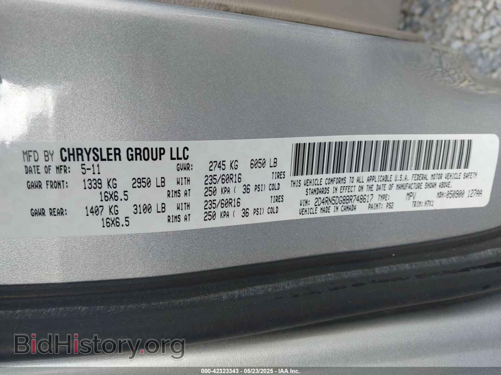 2011 DODGE GRAND CARAVAN - VIN: 2D4RN5DG8BR748617 - Фото 9