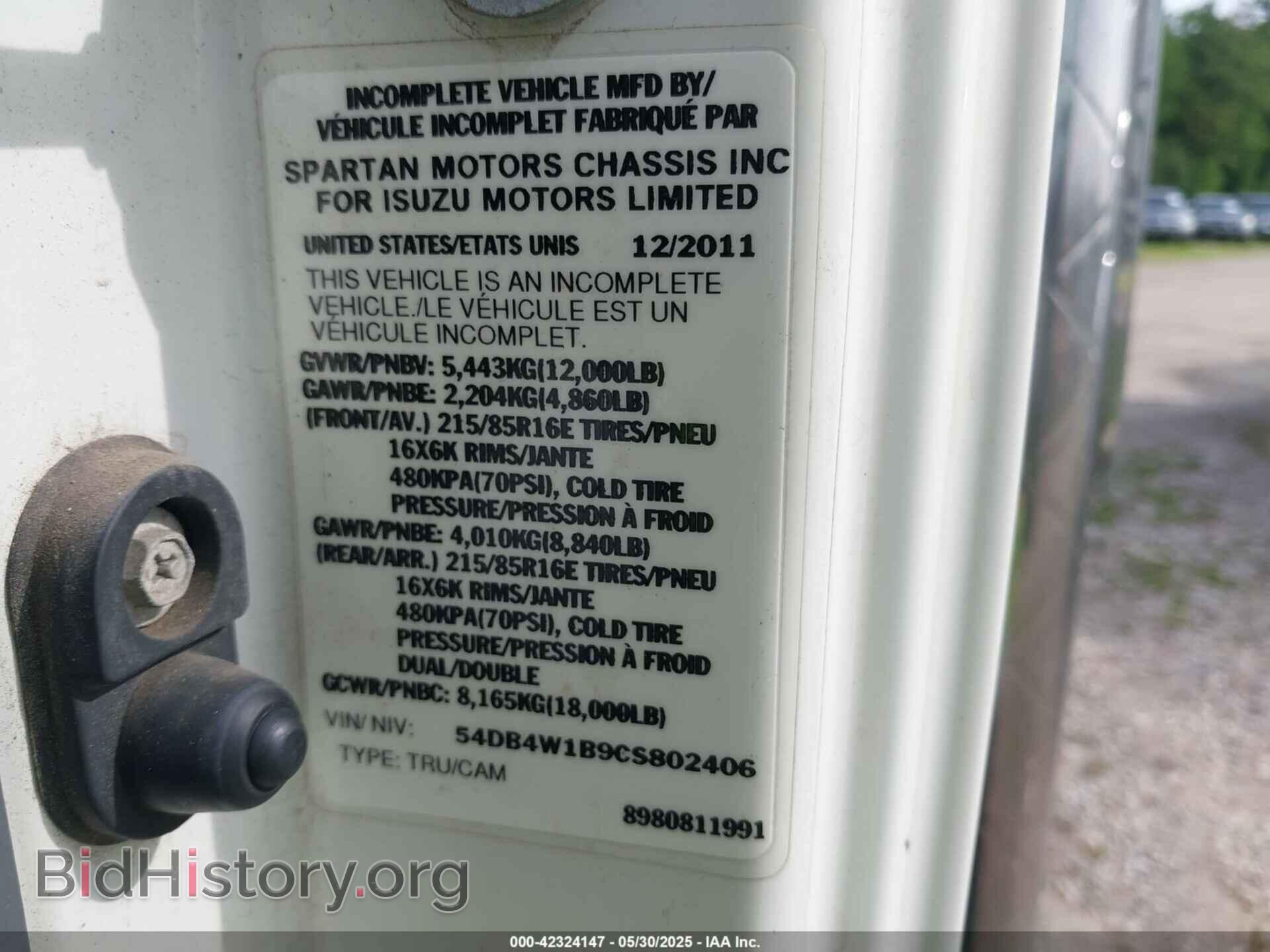 2012 ISUZU NPR - VIN: 54DB4W1B9CS802406 - Photo 8