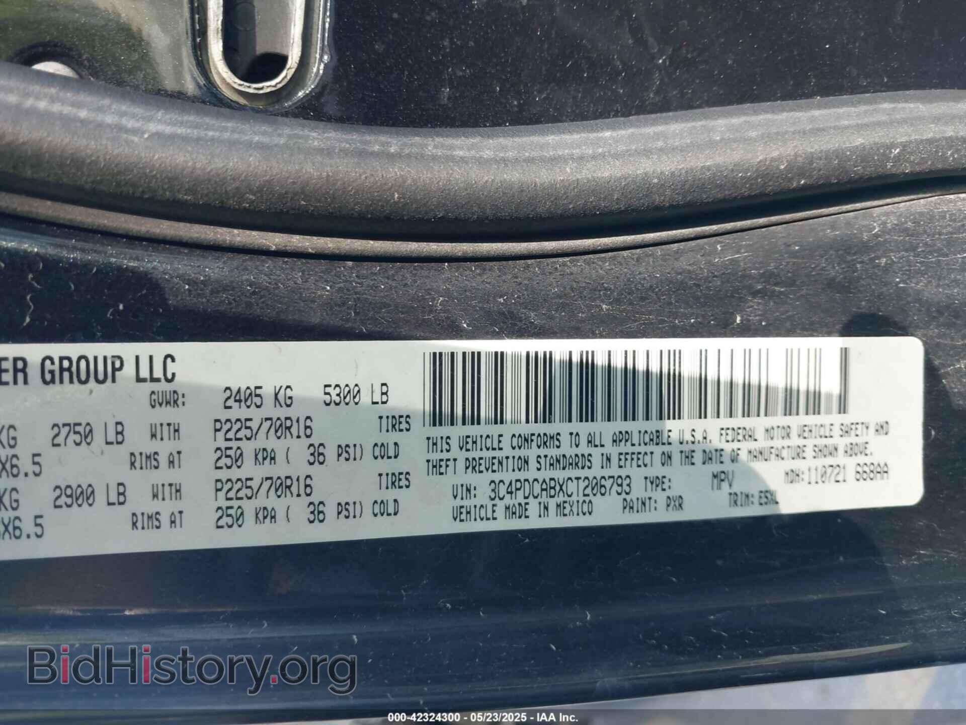 2012 DODGE JOURNEY - VIN: 3C4PDCABXCT206793 - Фото 9