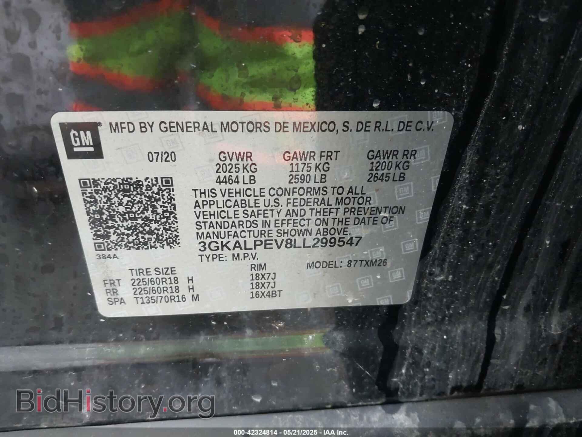 2020 GMC TERRAIN - VIN: 3GKALPEV8LL299547 - Фото 9