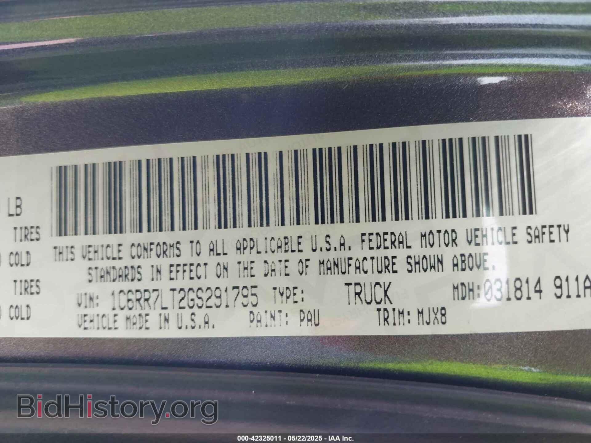 2016 RAM 1500 - VIN: 1C6RR7LT2GS291795 - Фото 9