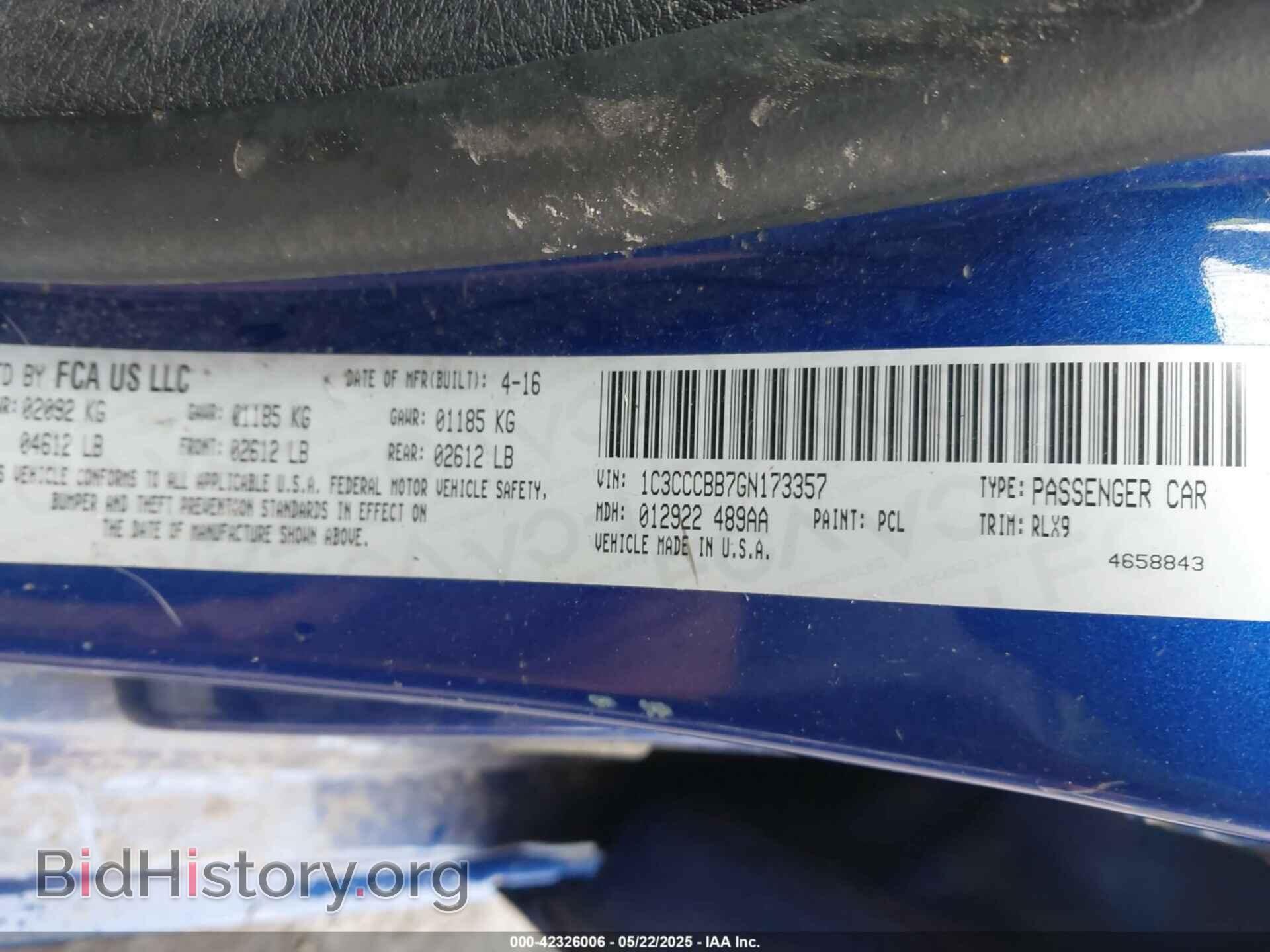 2016 CHRYSLER 200 - VIN: 1C3CCCBB7GN173357 - Фото 9