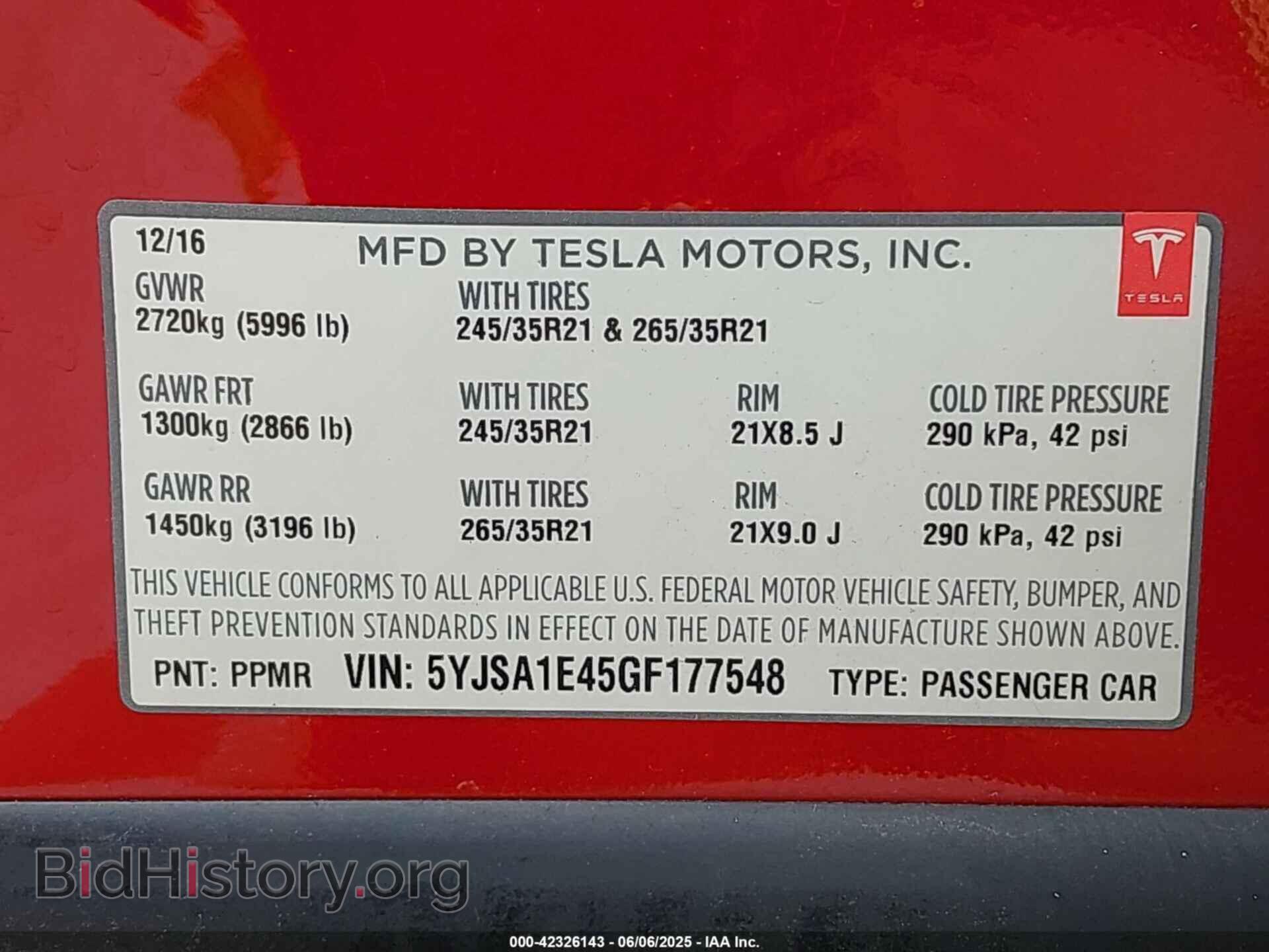 2016 TESLA MODEL S - VIN: 5YJSA1E45GF177548 - Photo 9