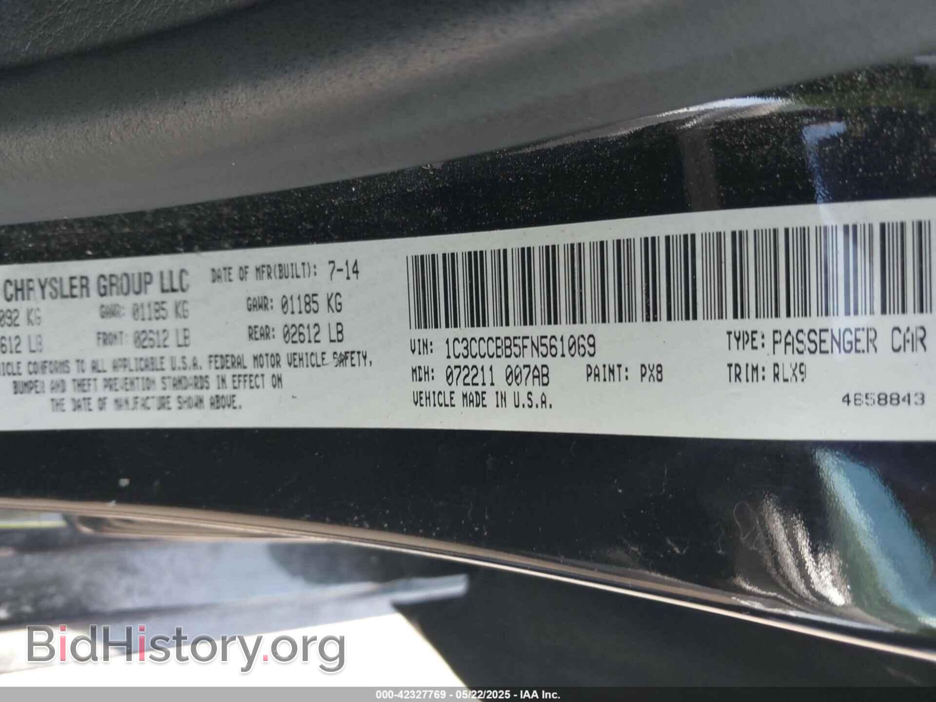 2015 CHRYSLER 200 - VIN: 1C3CCCBB5FN561069 - Фото 9