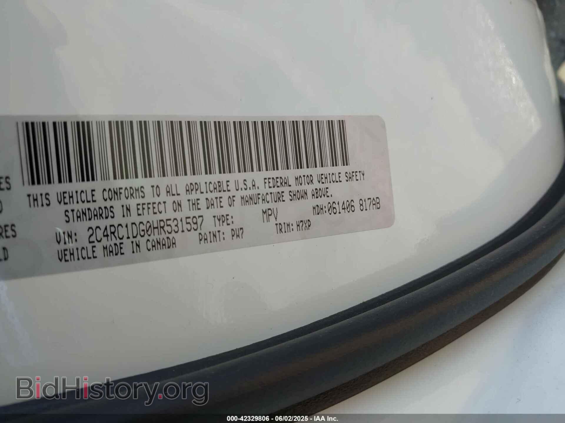 2017 CHRYSLER PACIFICA - VIN: 2C4RC1DG0HR531597 - Photo 9