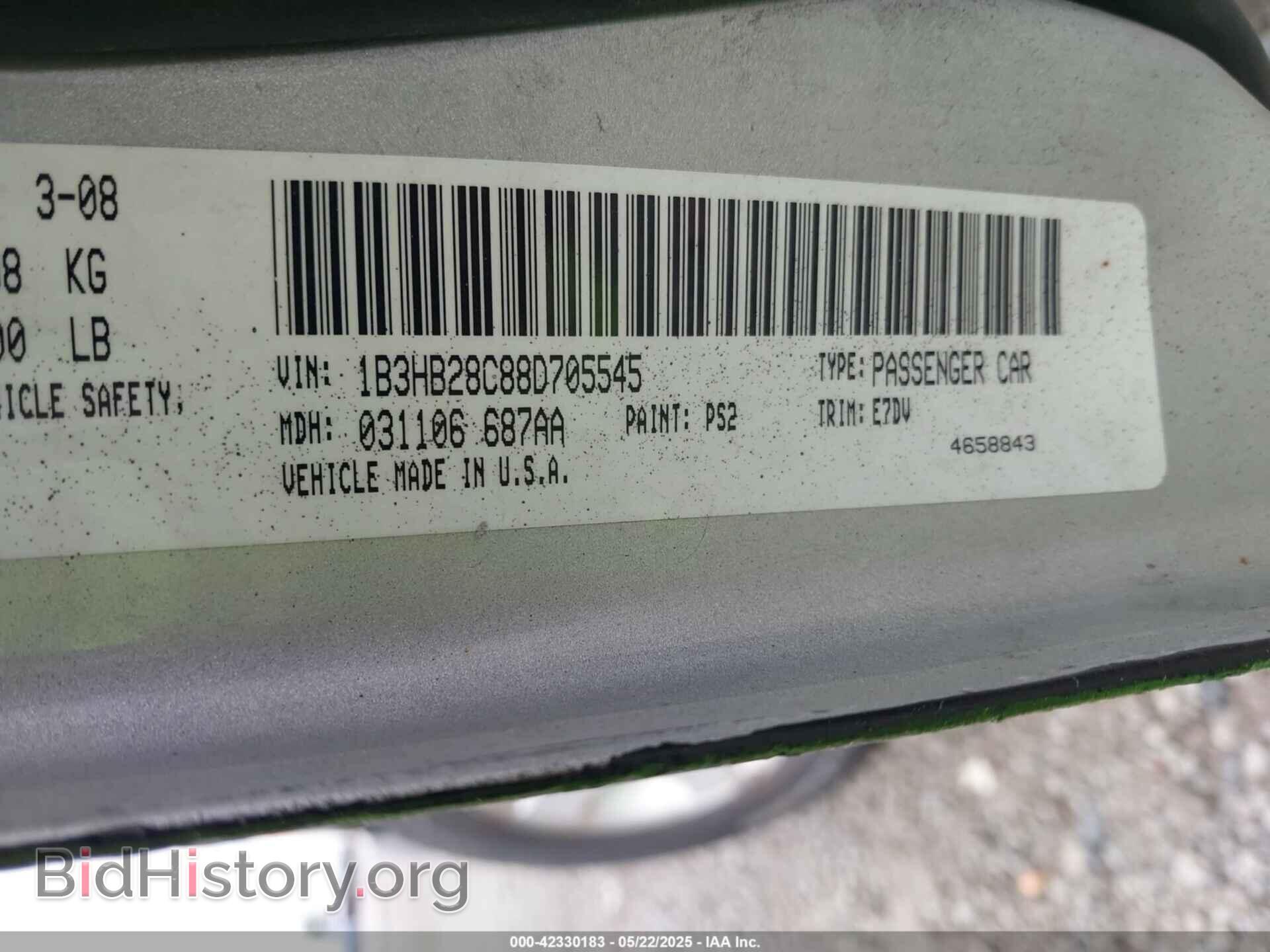 2008 DODGE CALIBER - VIN: 1B3HB28C88D705545 - Фото 9