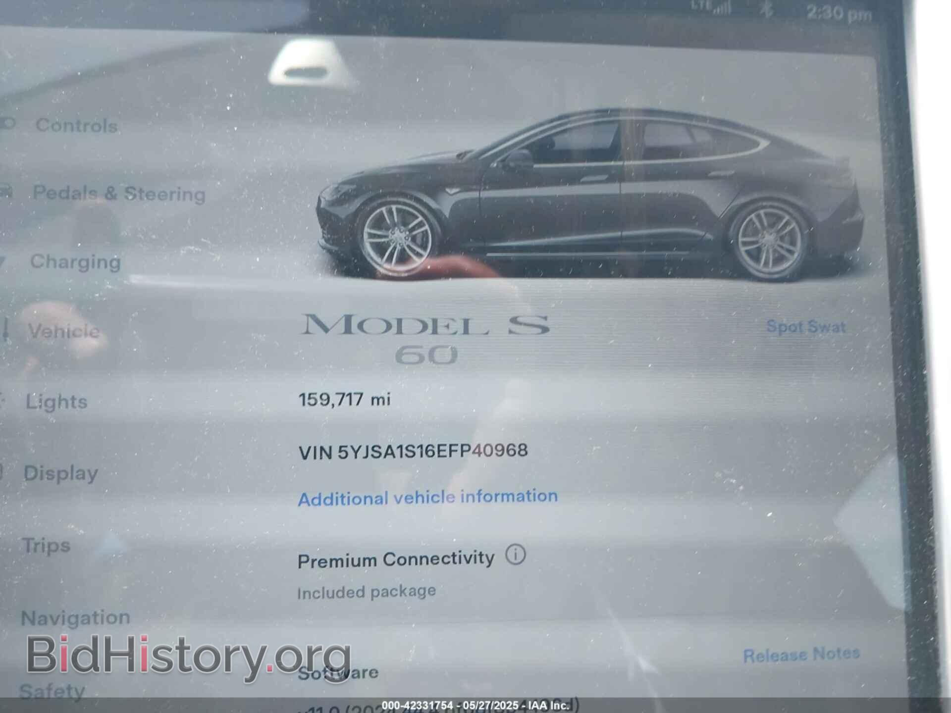 2014 TESLA MODEL S - VIN: 5YJSA1S16EFP40968 - Photo 7