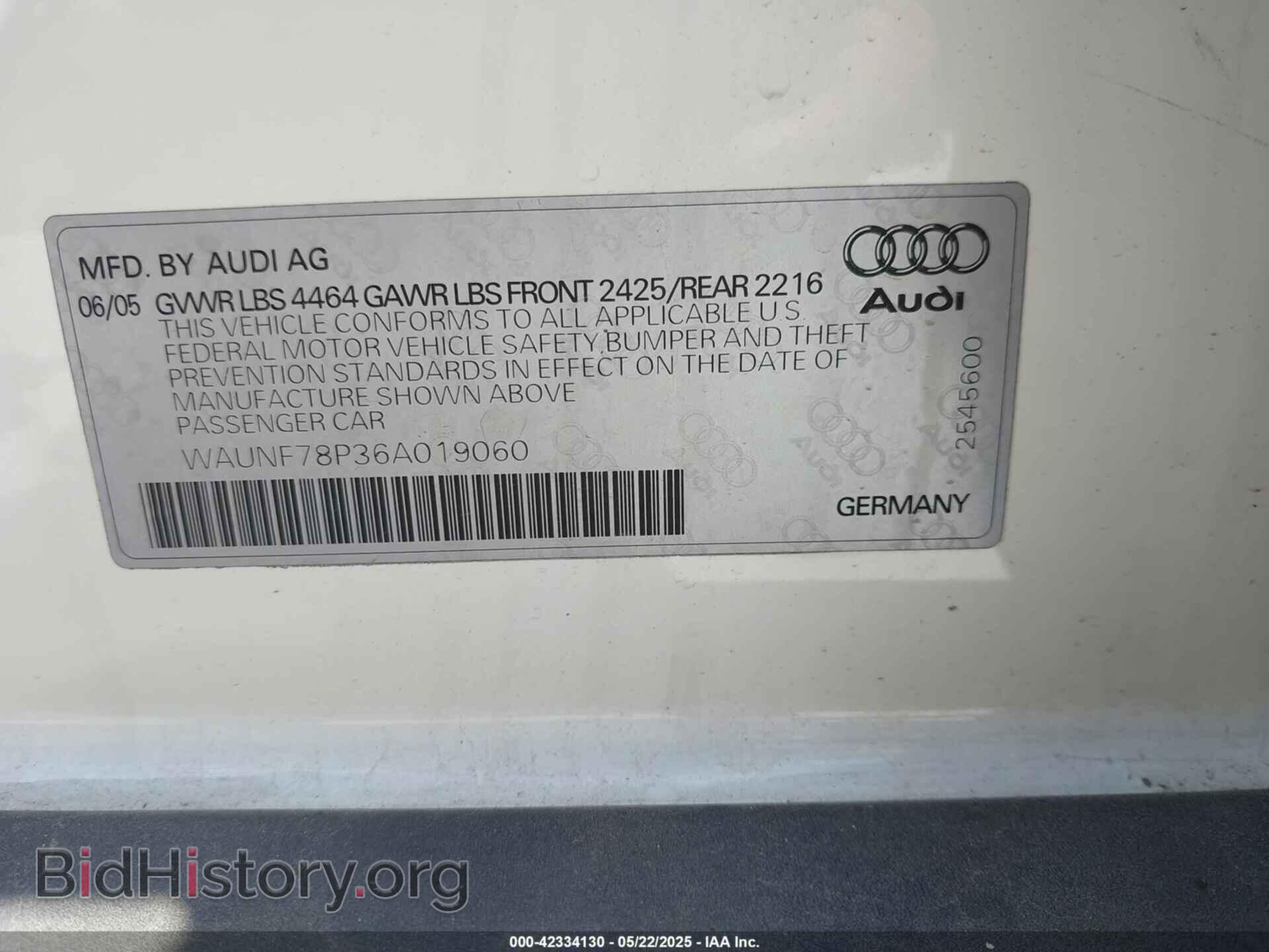 2006 AUDI A3 - VIN: WAUNF78P36A019060 - Фото 9
