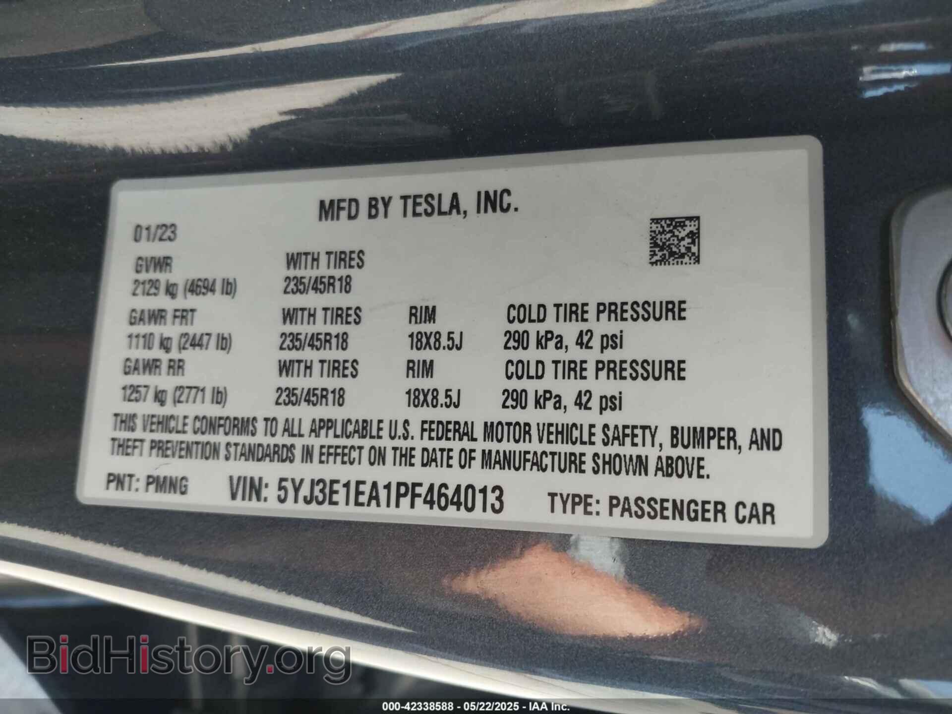 2023 TESLA MODEL 3 - VIN: 5YJ3E1EA1PF464013 - Фото 9