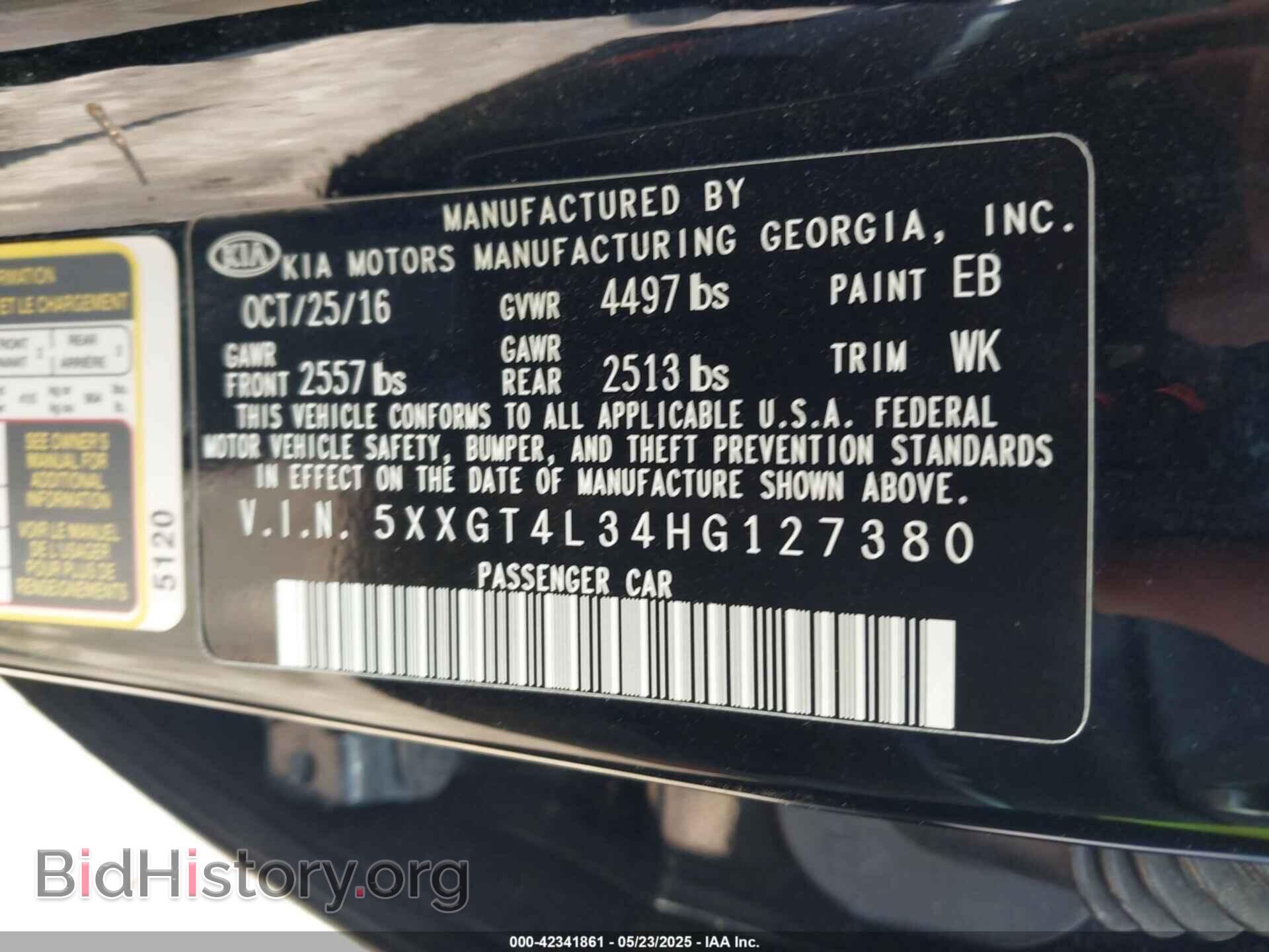 2017 KIA OPTIMA - VIN: 5XXGT4L34HG127380 - Фото 9