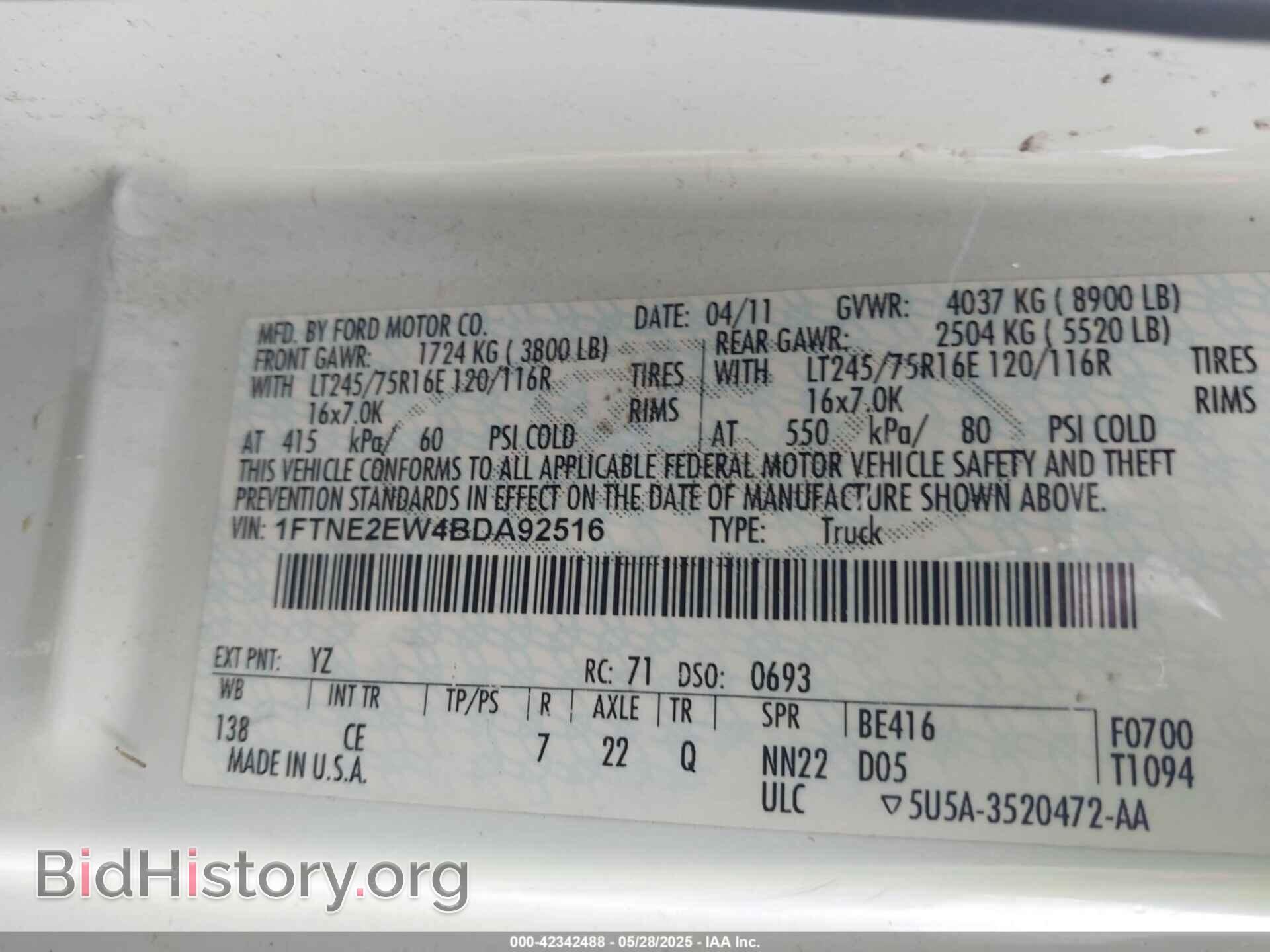 2011 FORD E-250 - VIN: 1FTNE2EW4BDA92516 - Photo 9