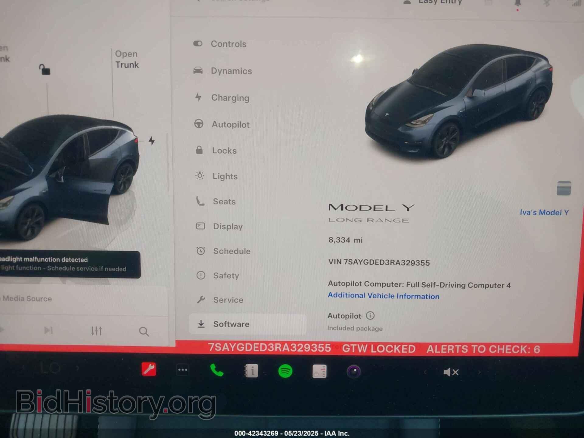 2024 TESLA MODEL Y - VIN: 7SAYGDED3RA329355 - Фото 7