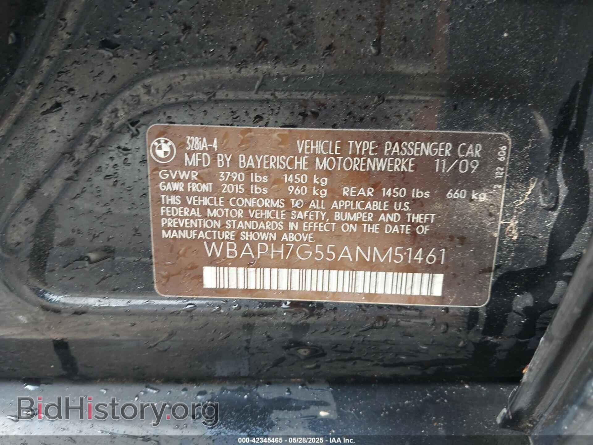 2010 BMW 328I - VIN: WBAPH7G55ANM51461 - Фото 9