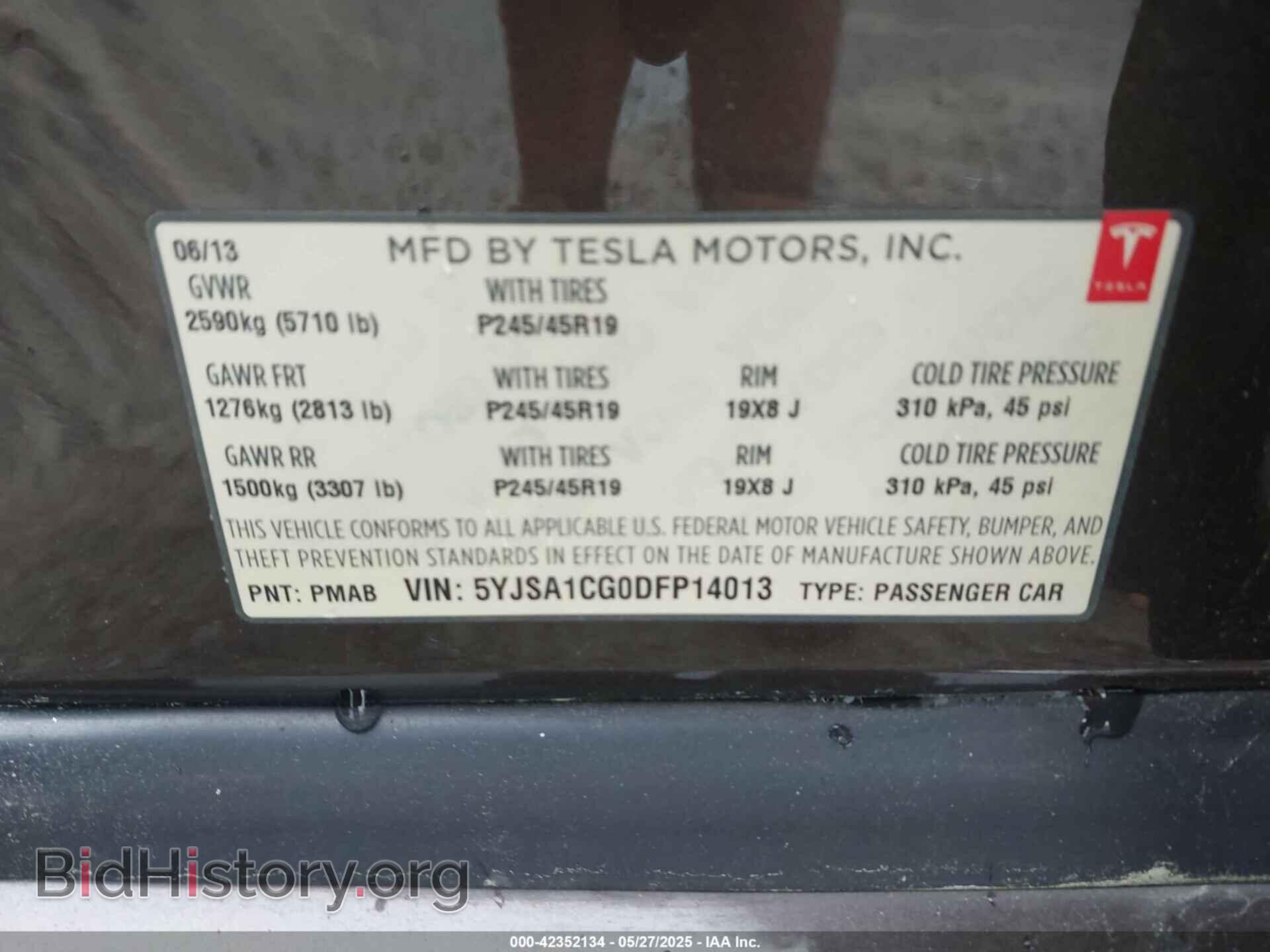 2013 TESLA MODEL S - VIN: 5YJSA1CG0DFP14013 - Photo 9