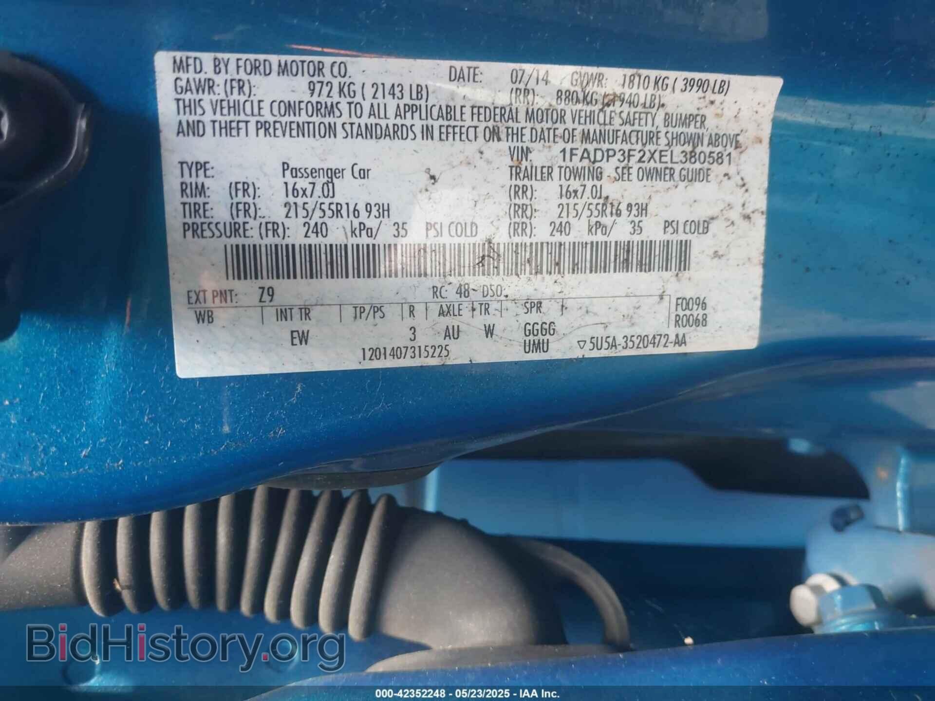 2014 FORD FOCUS - VIN: 1FADP3F2XEL380581 - Photo 9