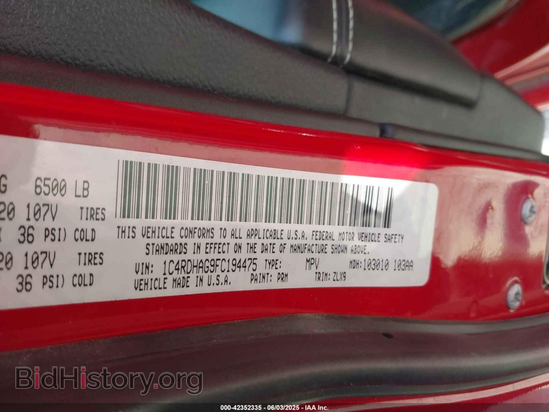 2015 DODGE DURANGO - VIN: 1C4RDHAG9FC194475 - Photo 9