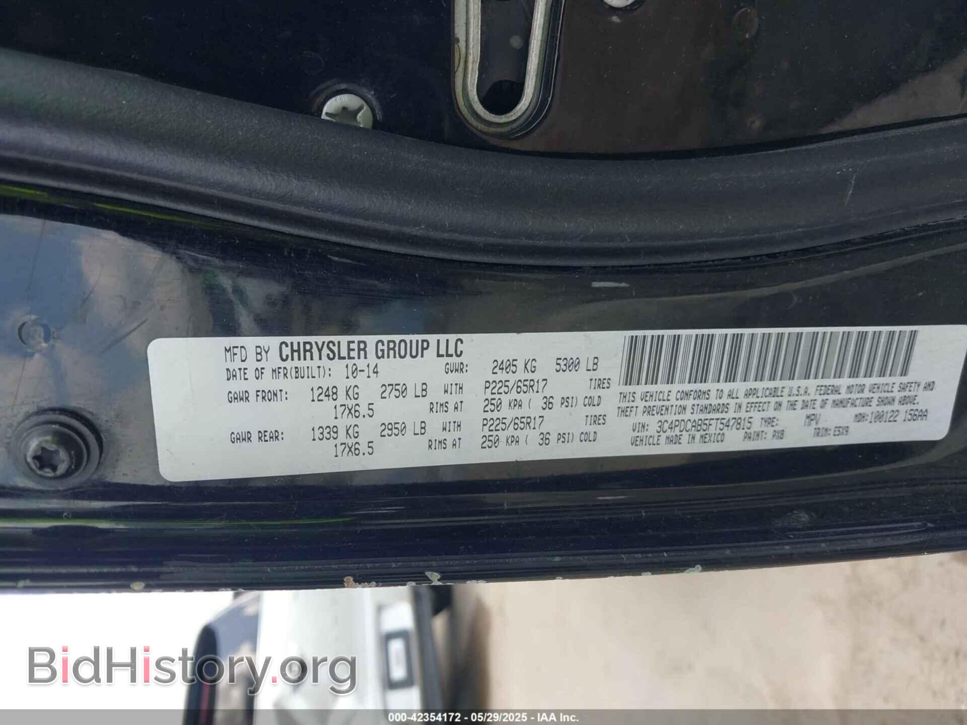 2015 DODGE JOURNEY - VIN: 3C4PDCAB5FT547815 - Фото 9