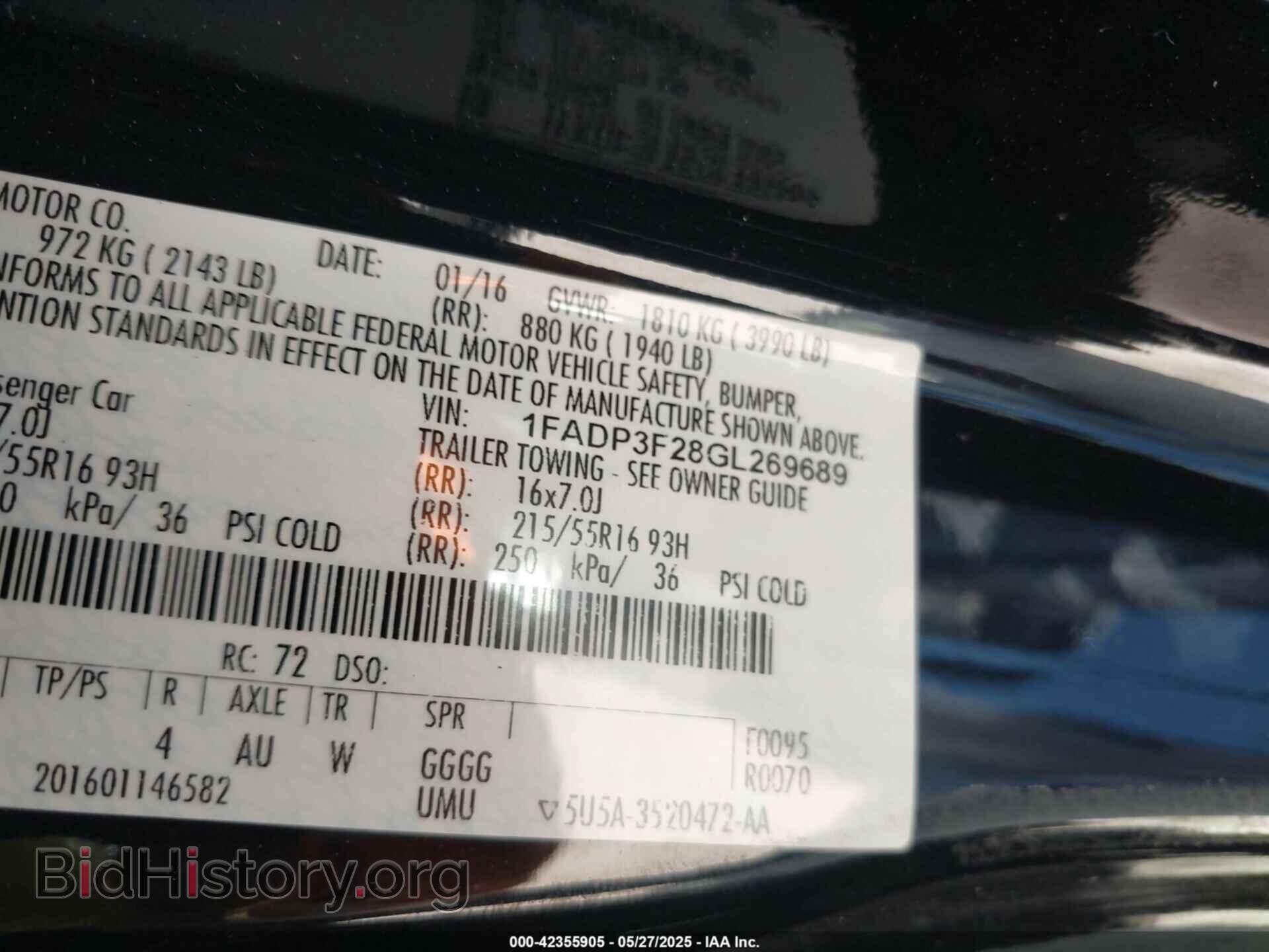 2016 FORD FOCUS - VIN: 1FADP3F28GL269689 - Photo 9