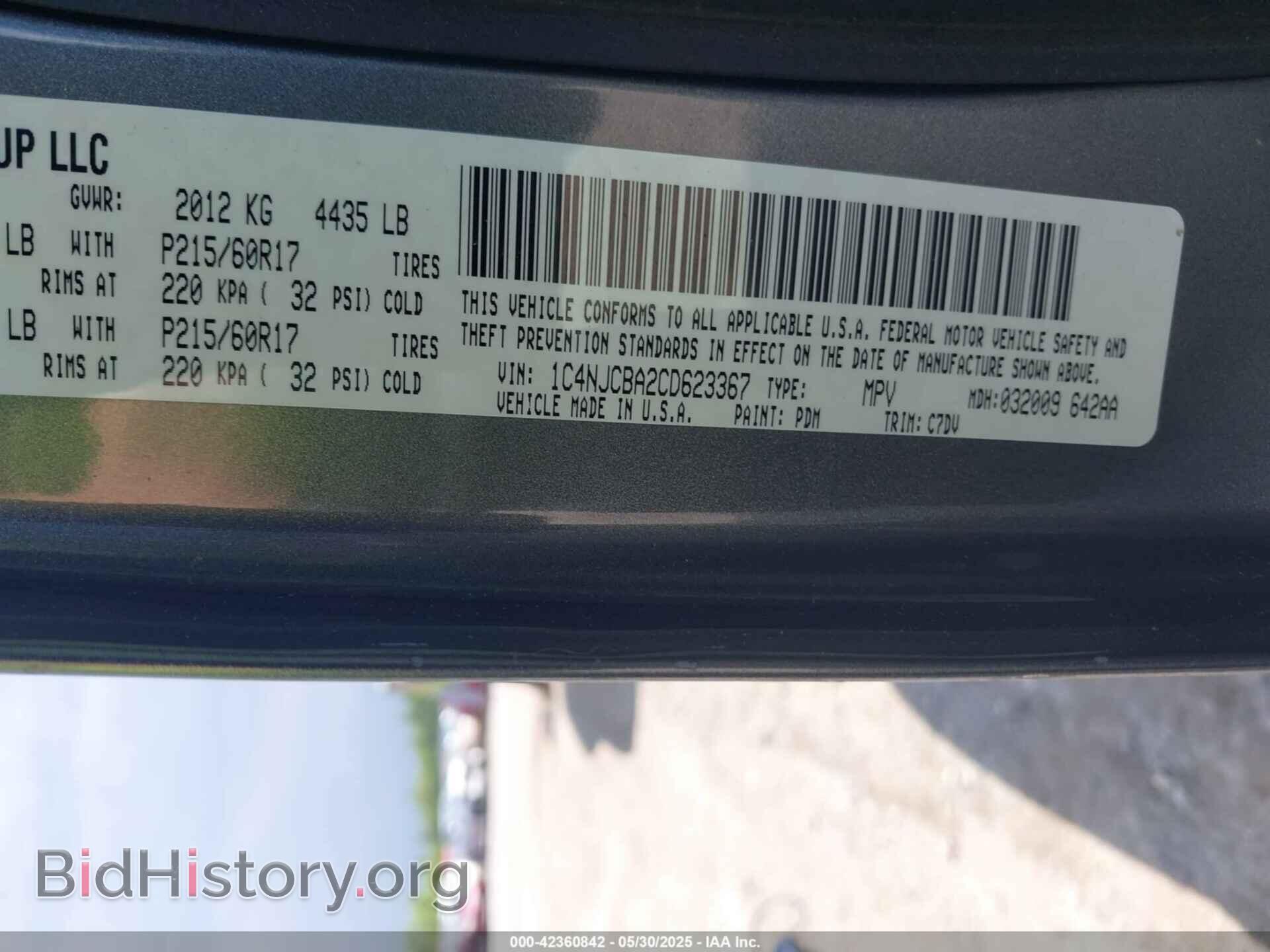 2012 JEEP COMPASS - VIN: 1C4NJCBA2CD623367 - Photo 9