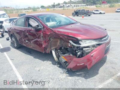 2015 Chrysler 200 LIMITED, burgundy — VIN 1C3CCCAB8FN705635, IAAI