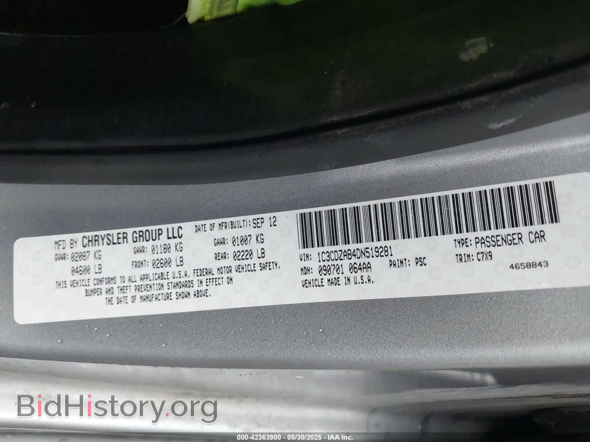 2013 DODGE AVENGER - VIN: 1C3CDZAB4DN519281 - Photo 9