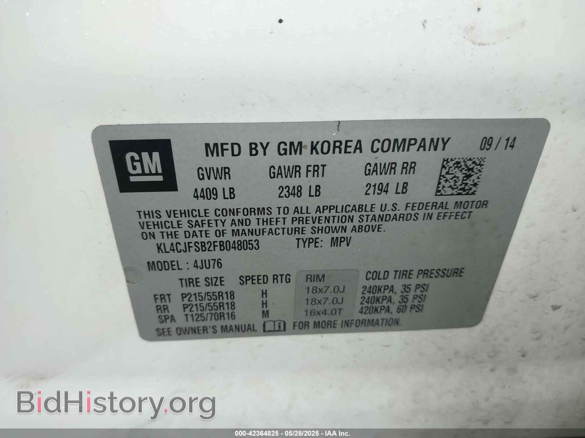 2015 BUICK ENCORE - VIN: KL4CJFSB2FB048053 - Photo 9