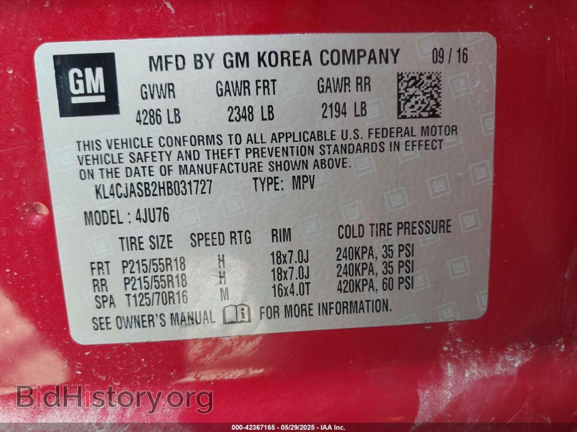 2017 BUICK ENCORE - VIN: KL4CJASB2HB031727 - Photo 9