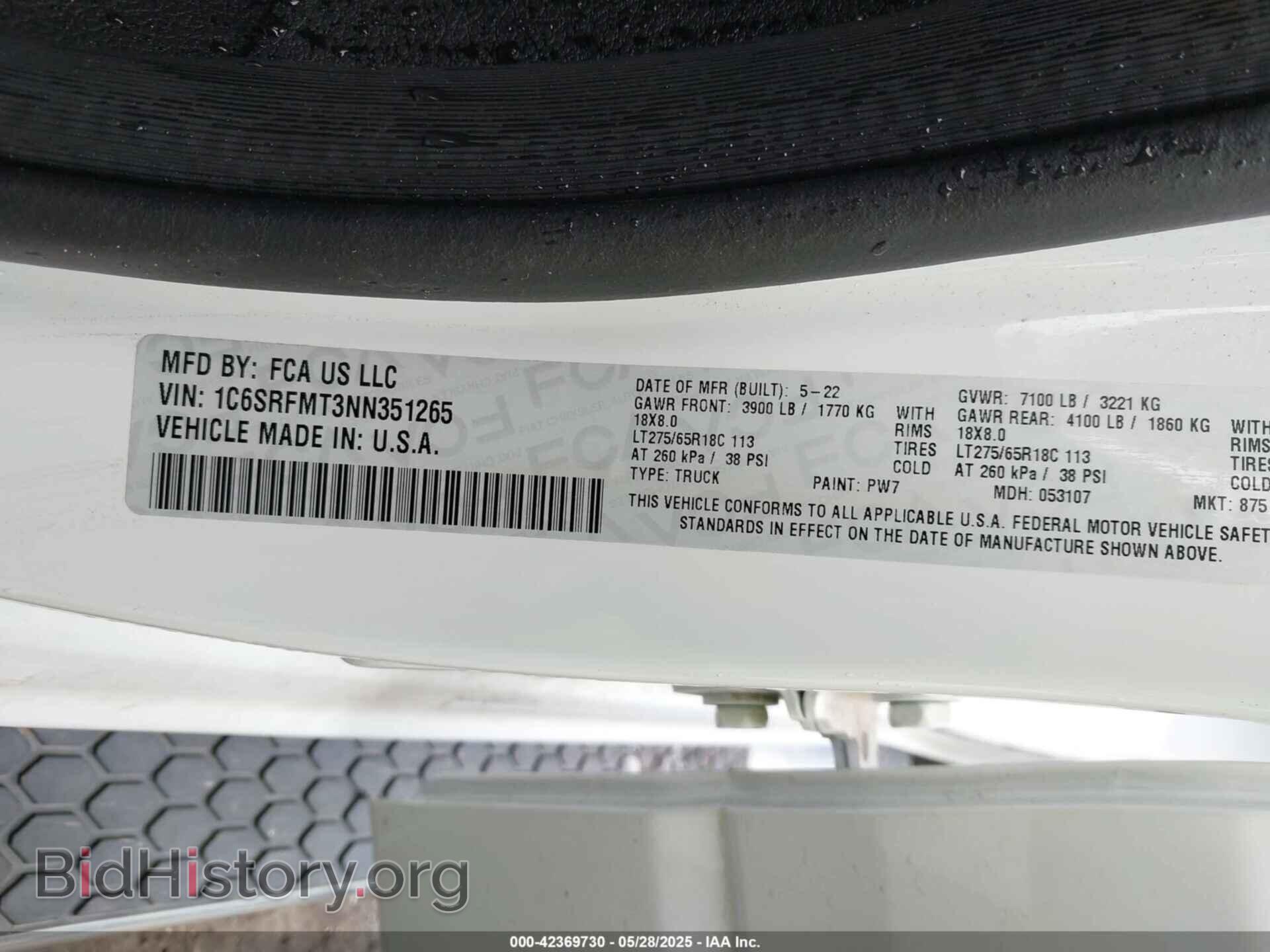 2022 RAM 1500 - VIN: 1C6SRFMT3NN351265 - Photo 9
