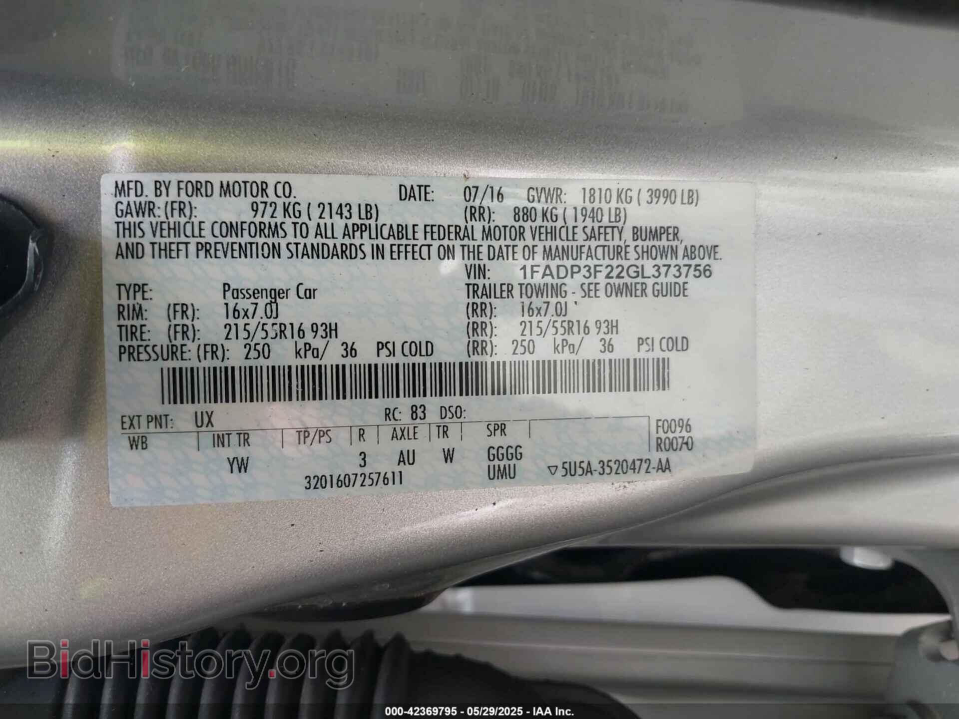 2016 FORD FOCUS - VIN: 1FADP3F22GL373756 - Photo 9