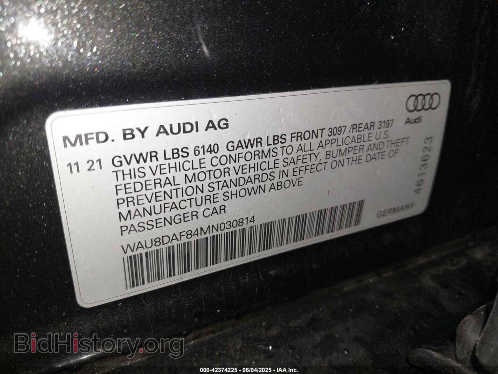 2021 AUDI A8 L - VIN: WAU8DAF84MN030814 - Фото 9