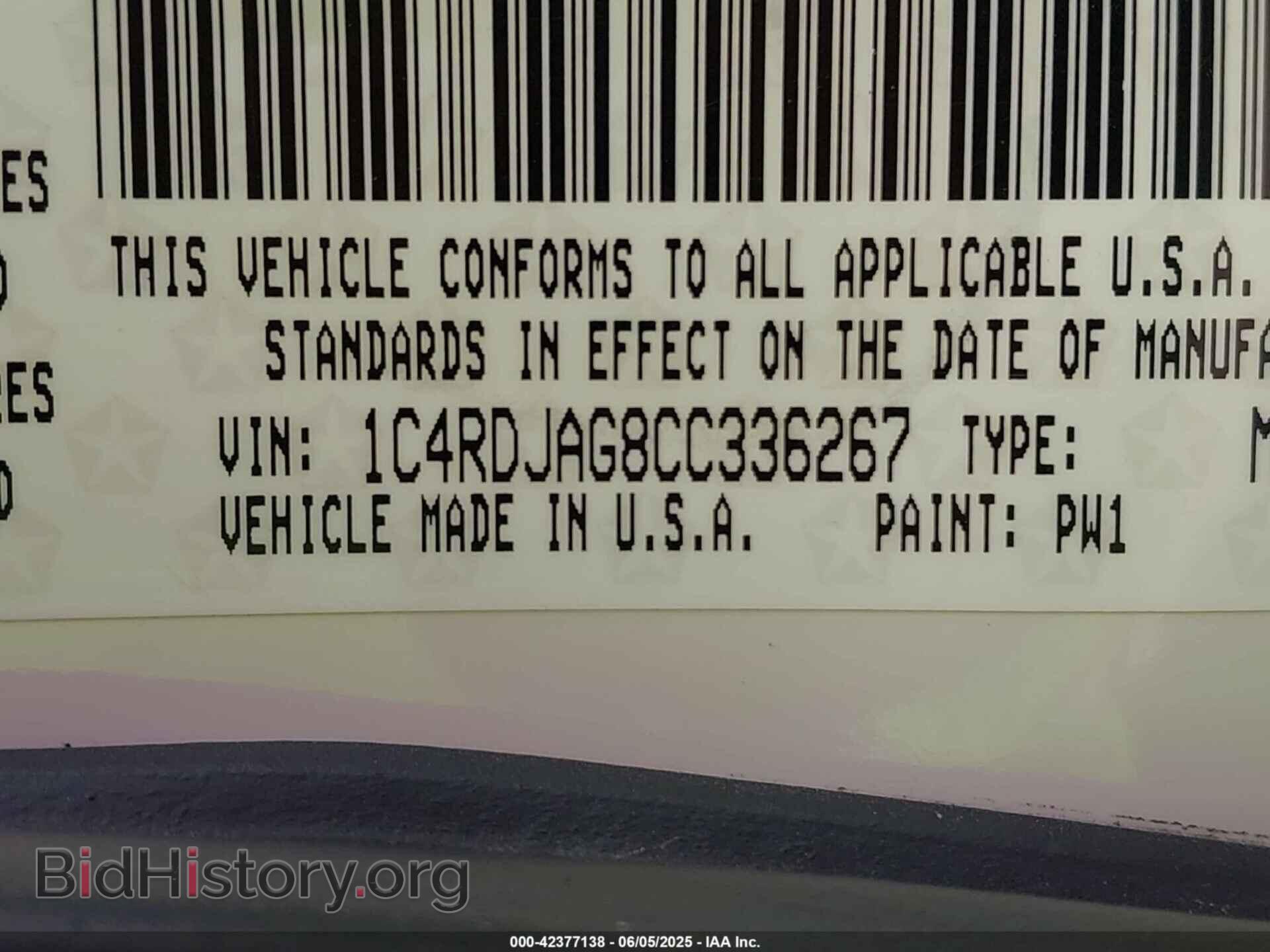 2012 DODGE DURANGO - VIN: 1C4RDJAG8CC336267 - Фото 9