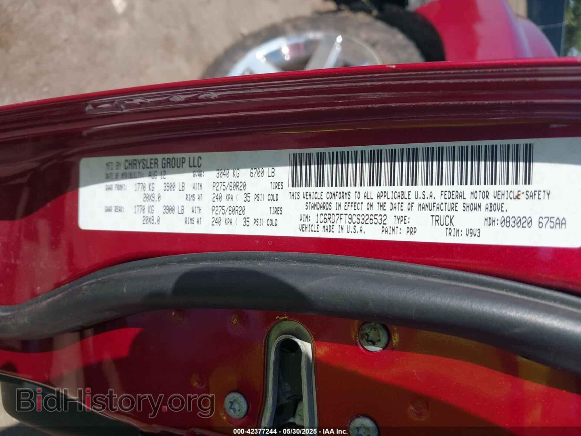 2012 RAM 1500 - VIN: 1C6RD7FT9CS326532 - Photo 9