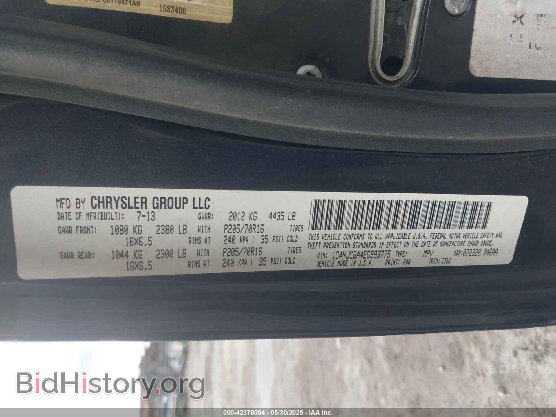2014 JEEP COMPASS - VIN: 1C4NJCBA4ED593775 - Фото 9