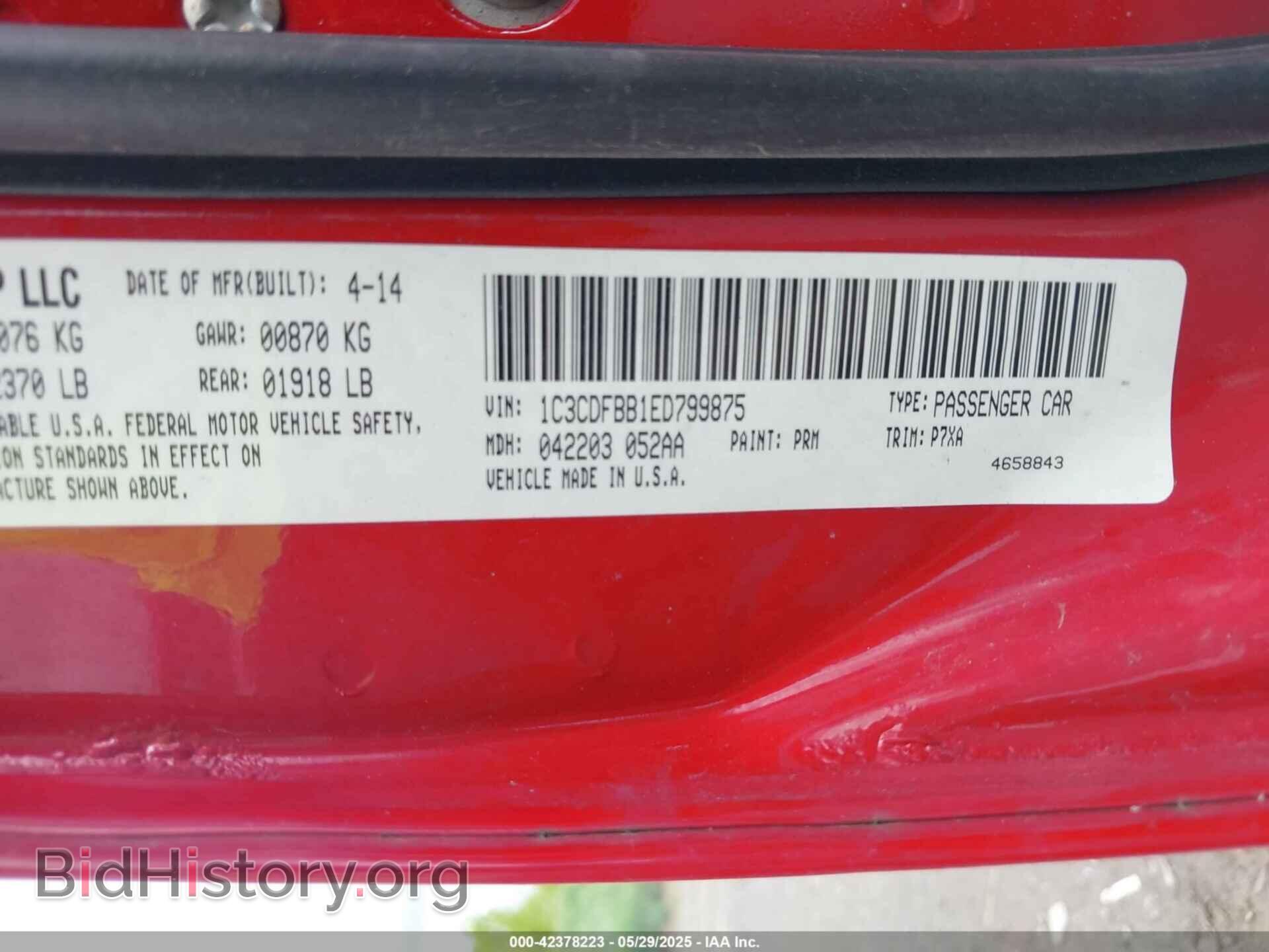 2014 DODGE DART - VIN: 1C3CDFBB1ED799875 - Photo 9