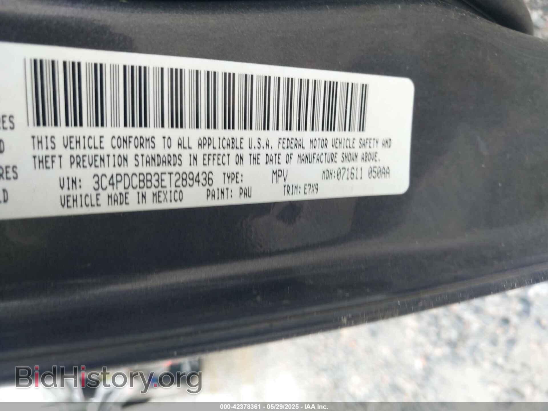 2014 DODGE JOURNEY - VIN: 3C4PDCBB3ET289436 - Фото 9