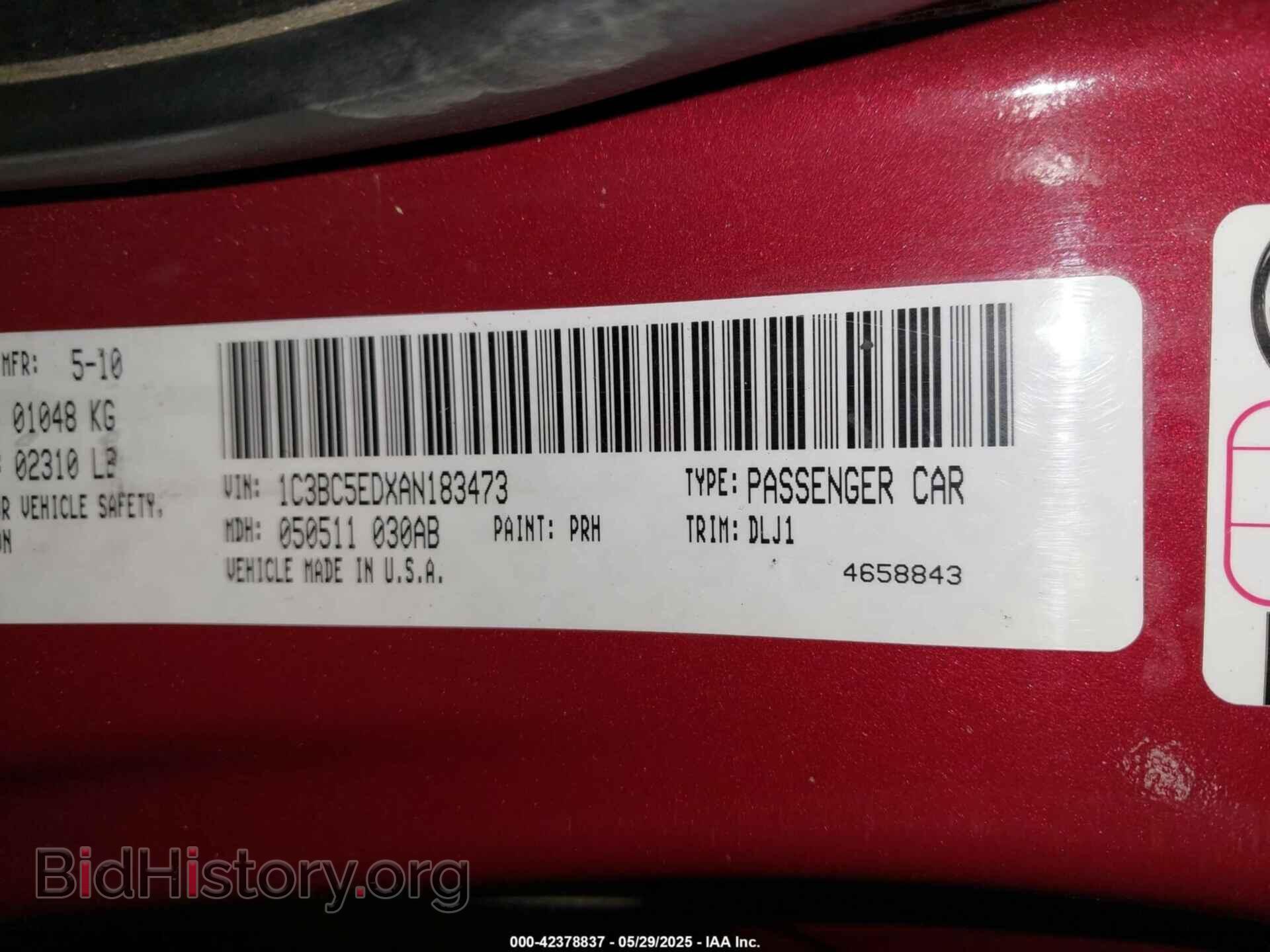 2010 CHRYSLER SEBRING - VIN: 1C3BC5EDXAN183473 - Фото 9