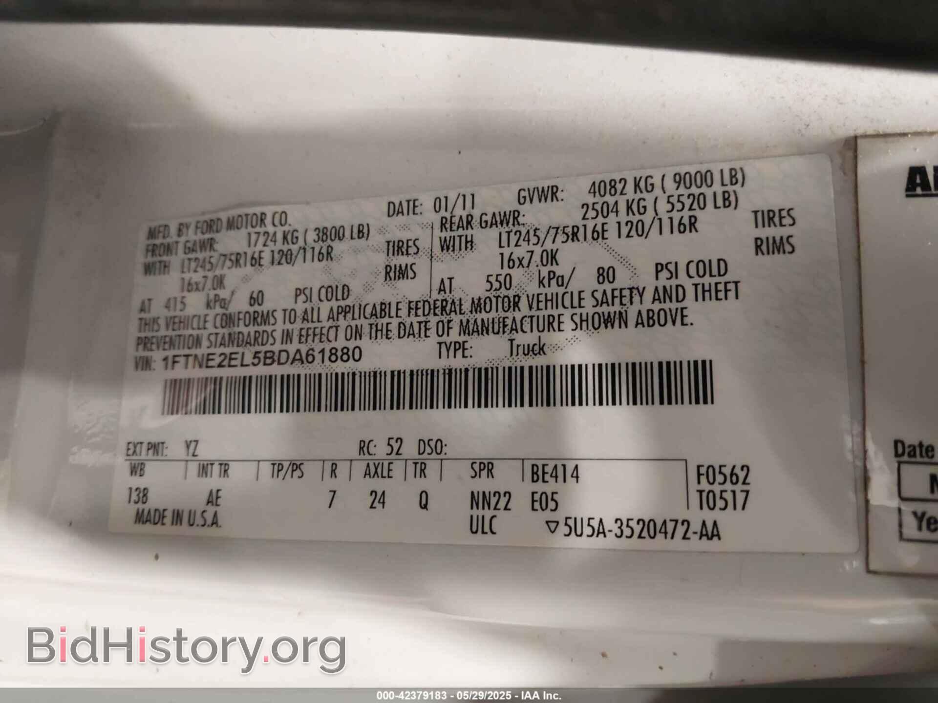 2011 FORD E-250 - VIN: 1FTNE2EL5BDA61880 - Photo 9