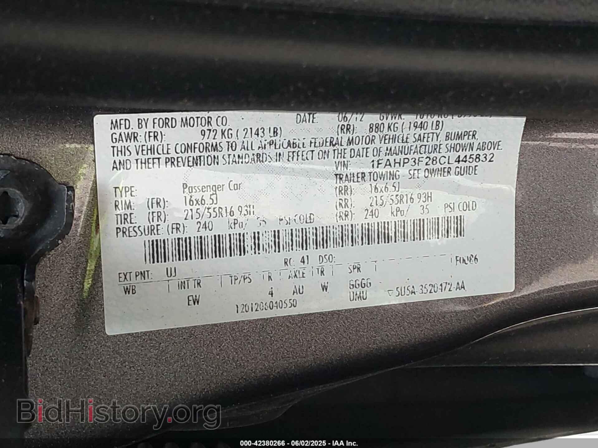 2012 FORD FOCUS - VIN: 1FAHP3F28CL445832 - Photo 9